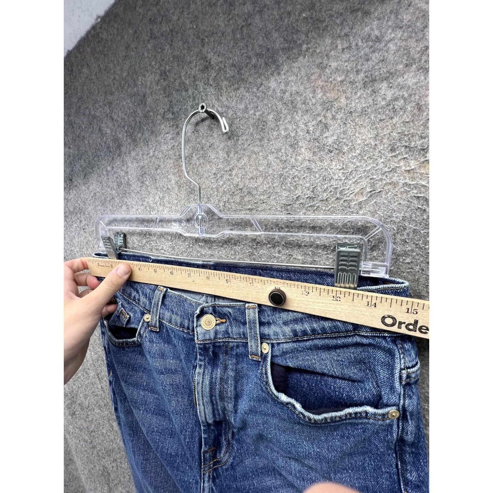7 For All Mankind 7 For All Mankind Logan Stovepipe Jeans Womens 29 Blue Straight Denim 29x27 Size 29" - 3 Thumbnail