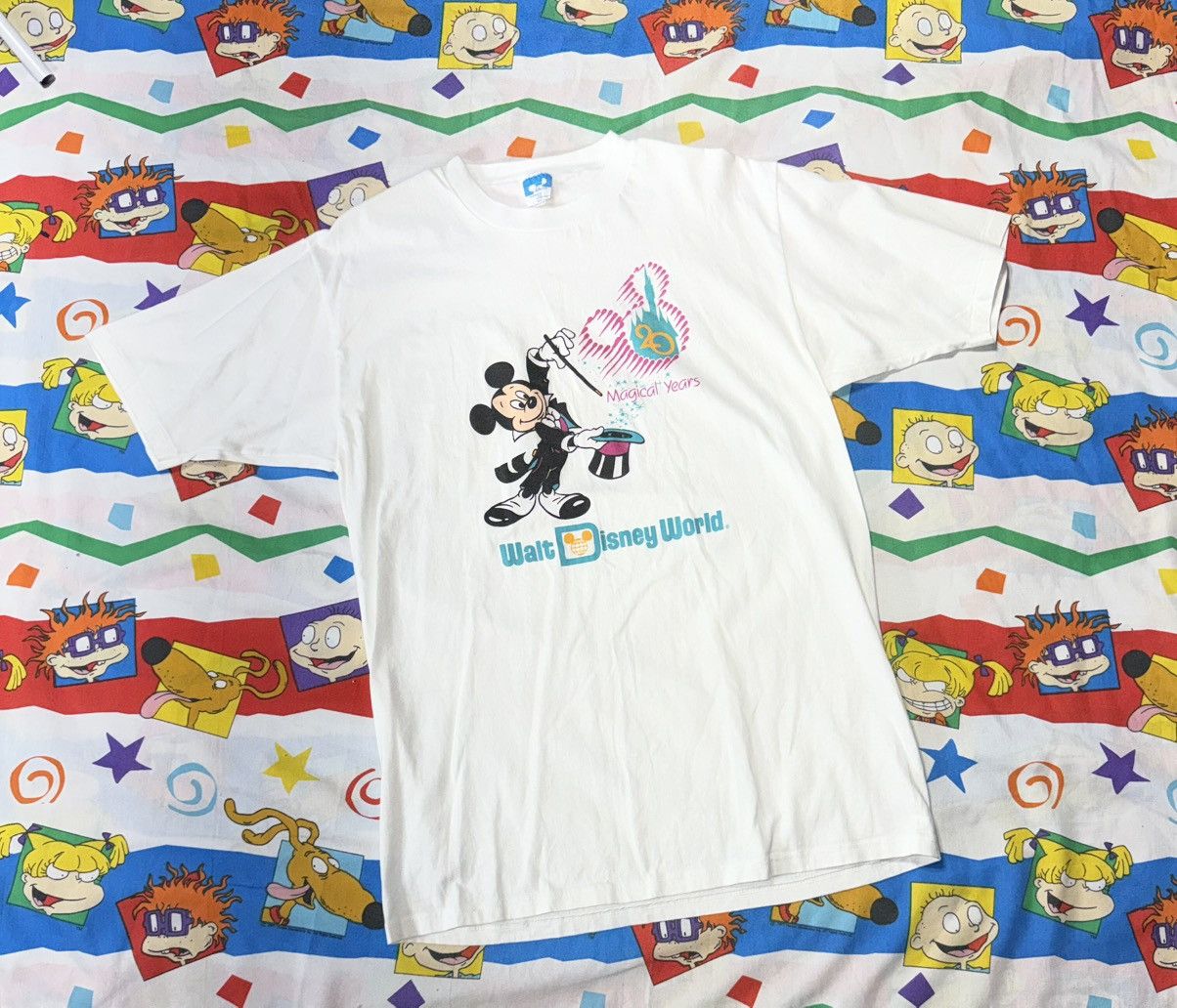 Disney vintage 90s WALT DISNEY WORLD 20 MAGICAL YEARS T-Shirt Size US XL / EU 56 / 4 - 2 Thumbnail