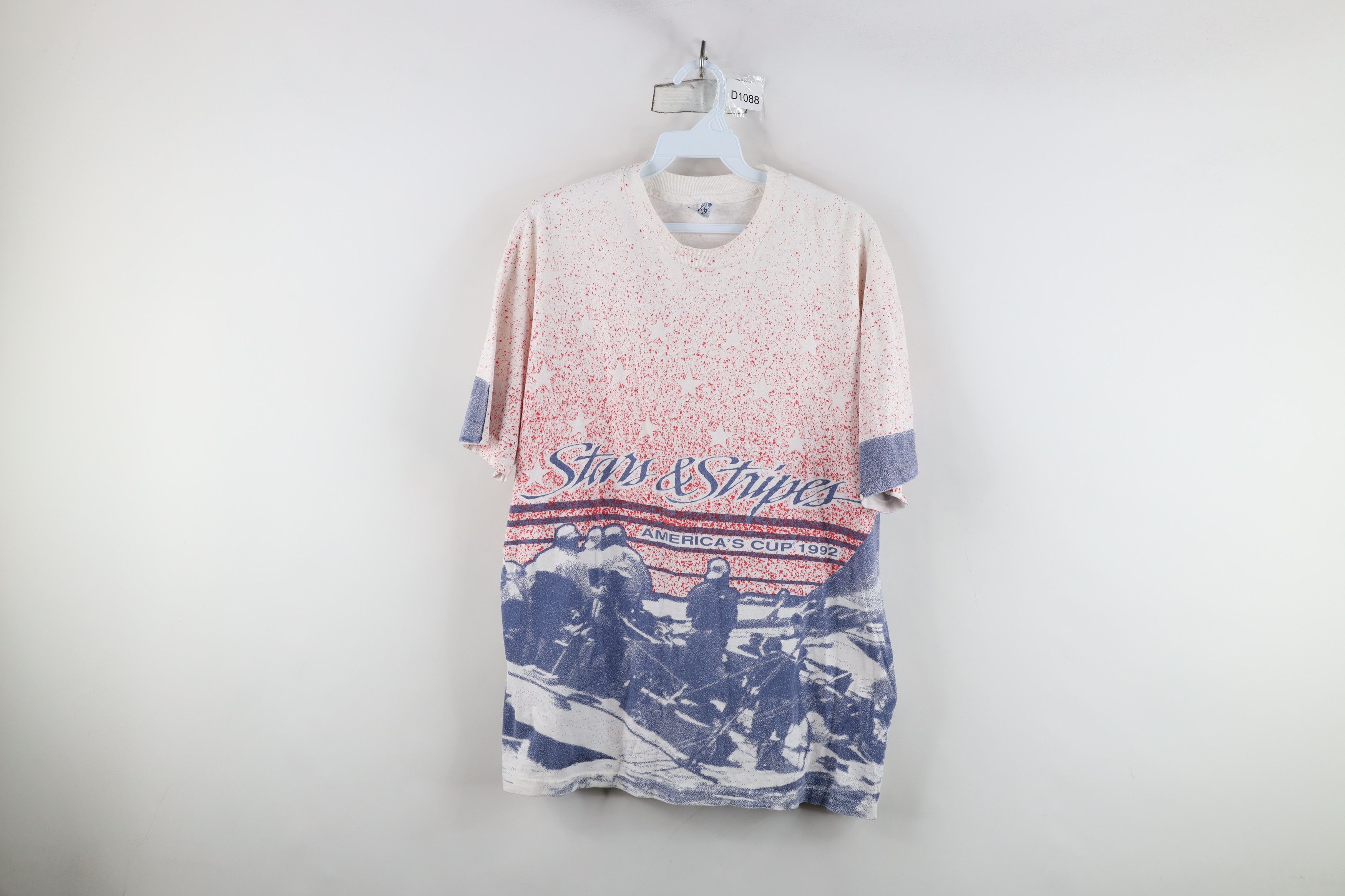 Vintage Vintage 90s Print Americas Cup Sailing Boat Race T-Shirt USA Size US L / EU 52-54 / 3 - 1 Thumbnail