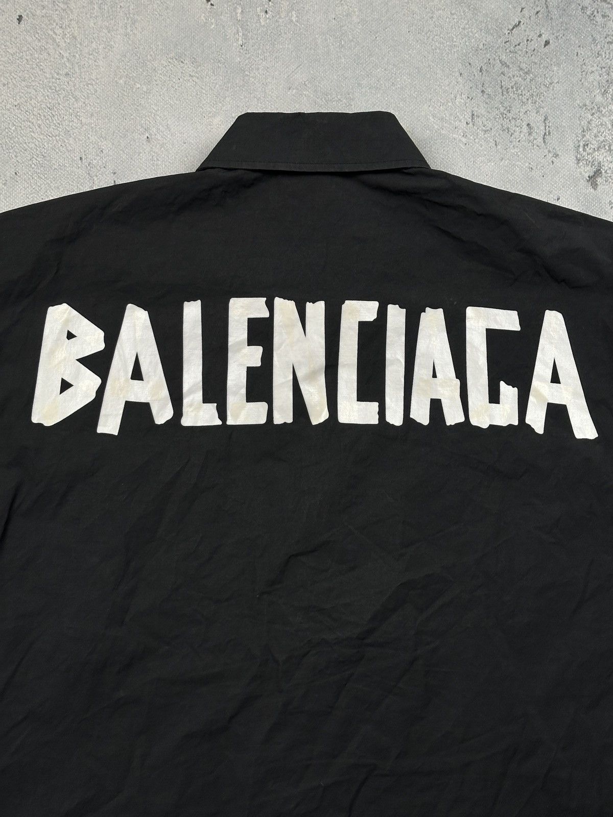 Balenciaga Balenciaga Tape Type Logo Shirt Black Lux Runway Oversized Size US M / EU 48-50 / 2 - 17 Thumbnail