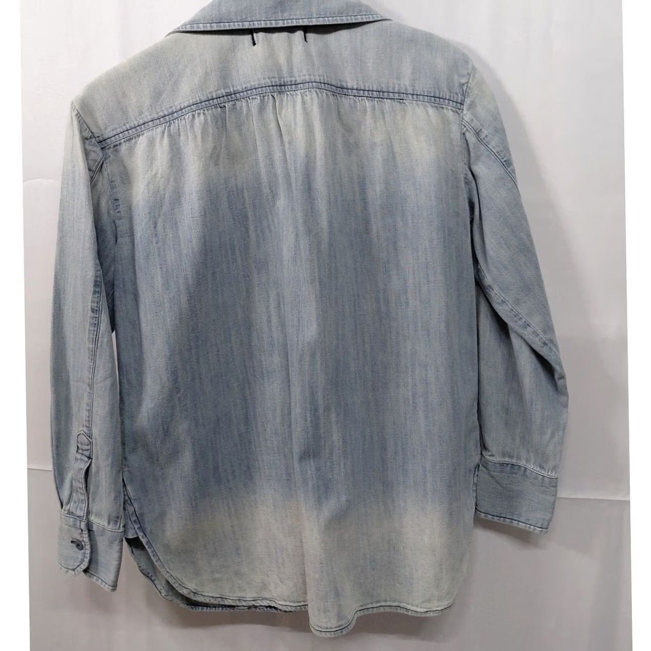 Madewell Madewell Denim Shirt Blue Long Sleeve Solid Collared Women Size M Size M / US 6-8 / IT 42-44 - 2 Thumbnail