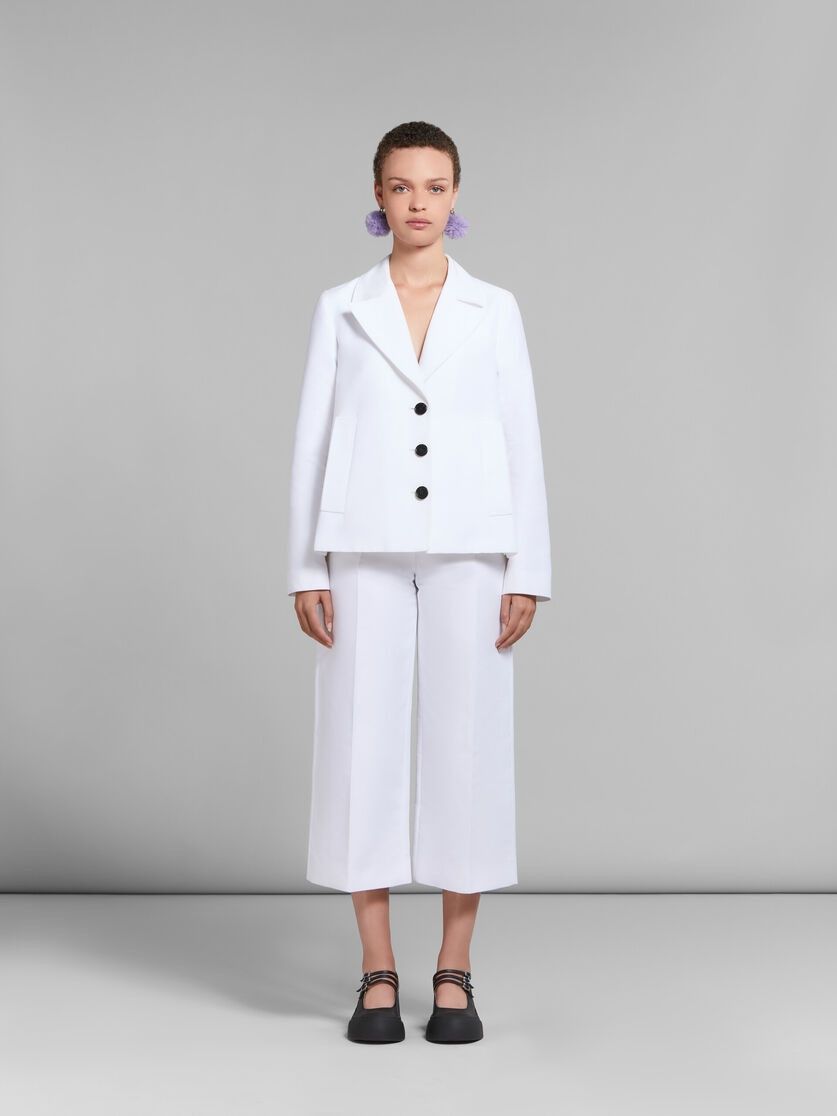 oc11z0525 A-Line Cady Jacket in White