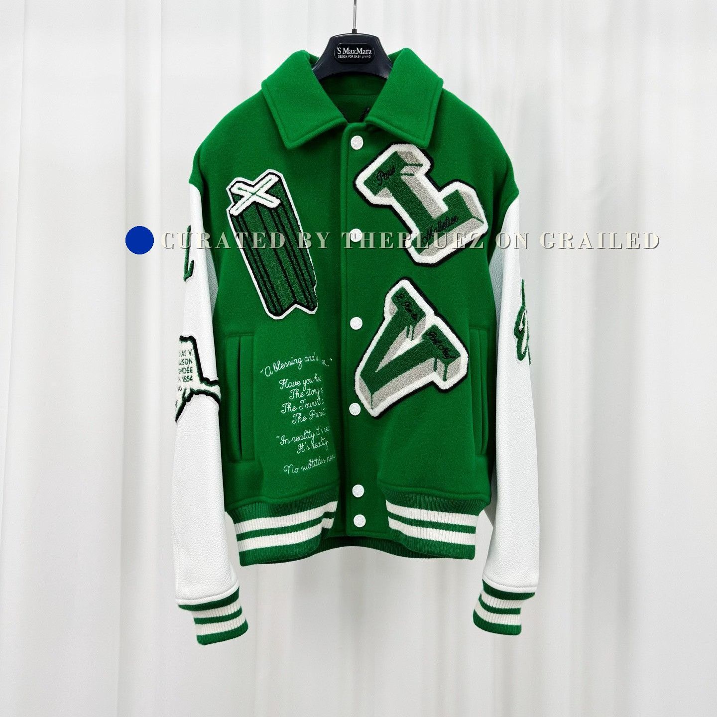 Louis Vuitton Louis Vuitton Embroidered Letter Baseball Jacket Size US S / EU 44-46 / 1 - 1 Thumbnail