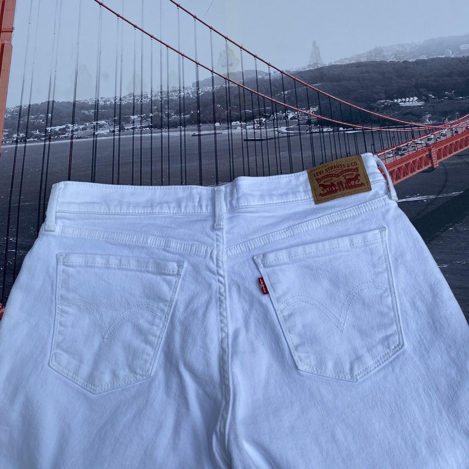 Levi's Levi's 505 Women’s Straight Size 30 White Jeans Zip Fly Size 30" / US 8 / IT 44 - 6 Thumbnail