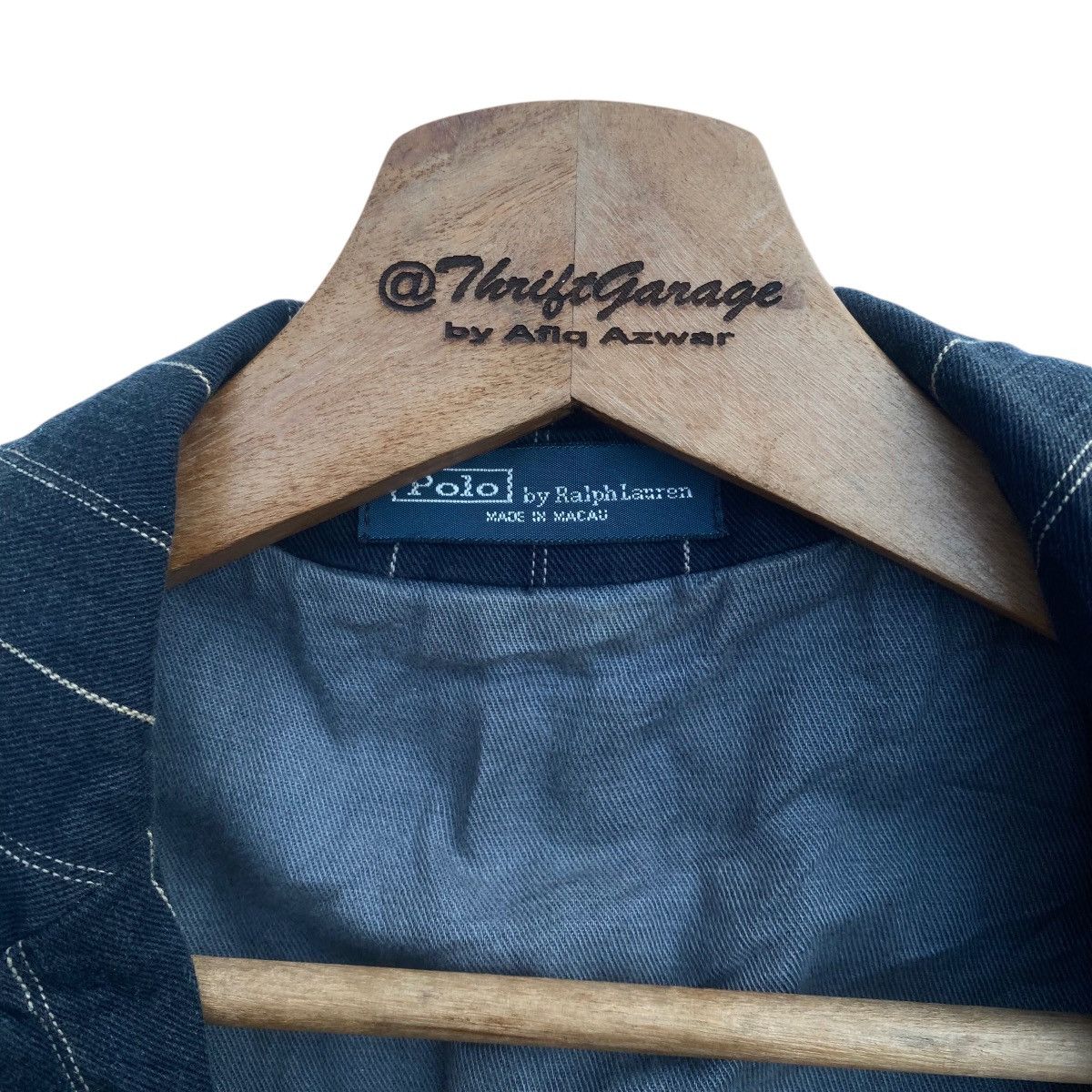 Polo Ralph Lauren × Ralph Lauren × Vintage Vintage POLO RALPH LAUREN Stripes Denim Jacket Naval Tailor Size US M / EU 48-50 / 2 - 8 Thumbnail