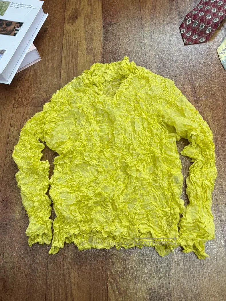 Issey Miyake Issey Miyake Light Yellow Top Size M / US 6-8 / IT 42-44 - 2 Thumbnail
