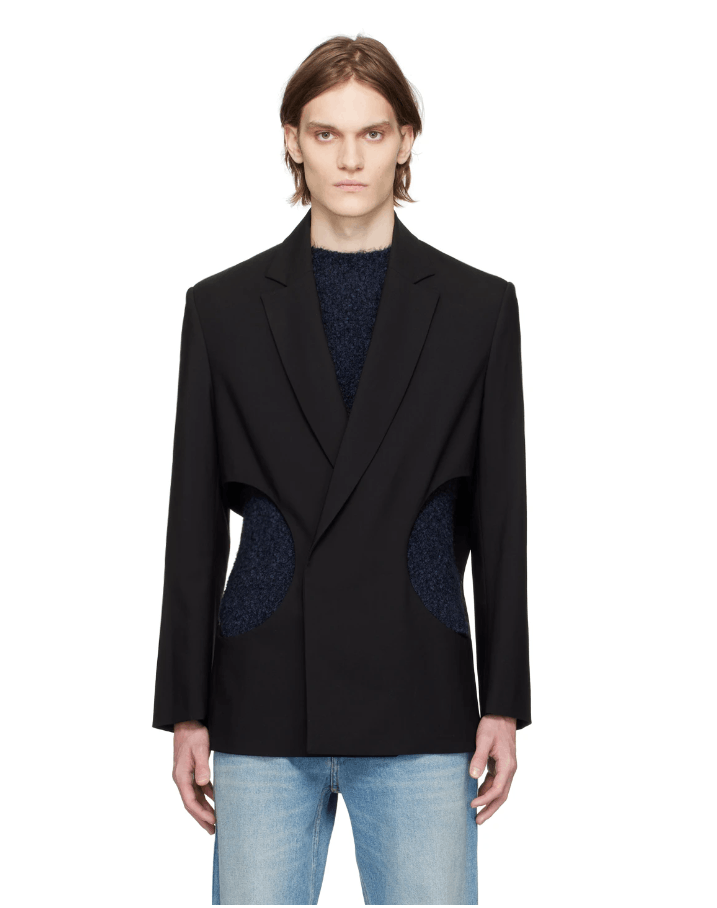 image of Ss23 Gauchere Cut Out Jacket 40 in Black, Men's (Size Medium)