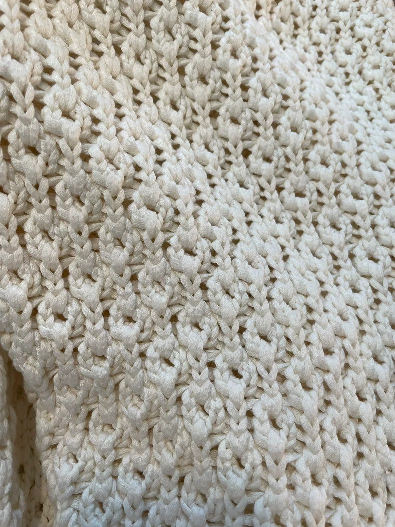Loro Piana LORO PIANA White silk and cotton openwork loose sweater Size M / US 6-8 / IT 42-44 - 5 Thumbnail