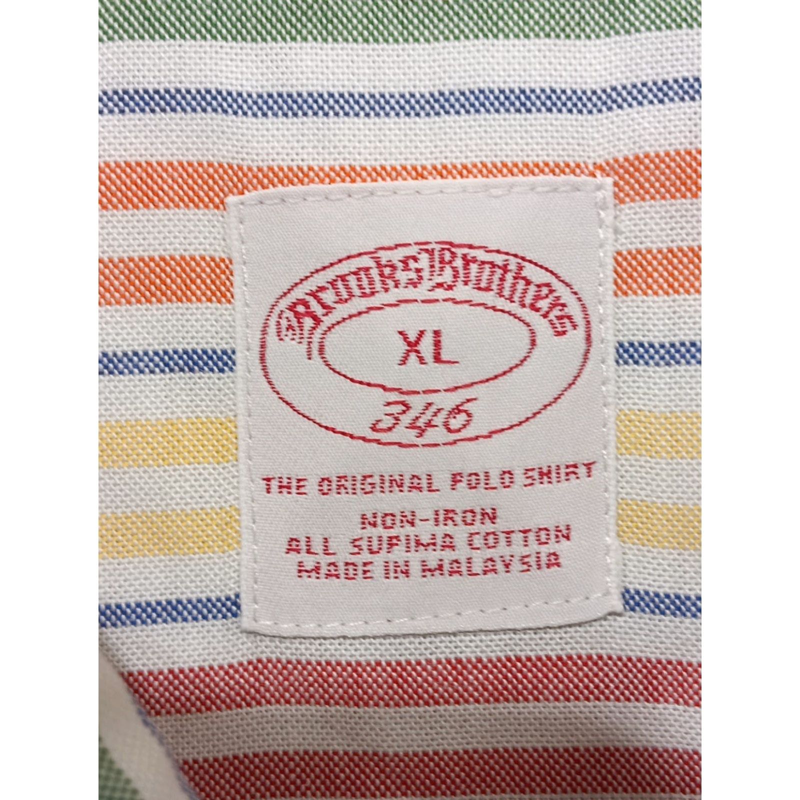 Brooks Brothers Brooks Brothers 346 Shirt XL Multi-Color Striped Button Down LS Supima Cotton Size US XL / EU 56 / 4 - 3 Thumbnail