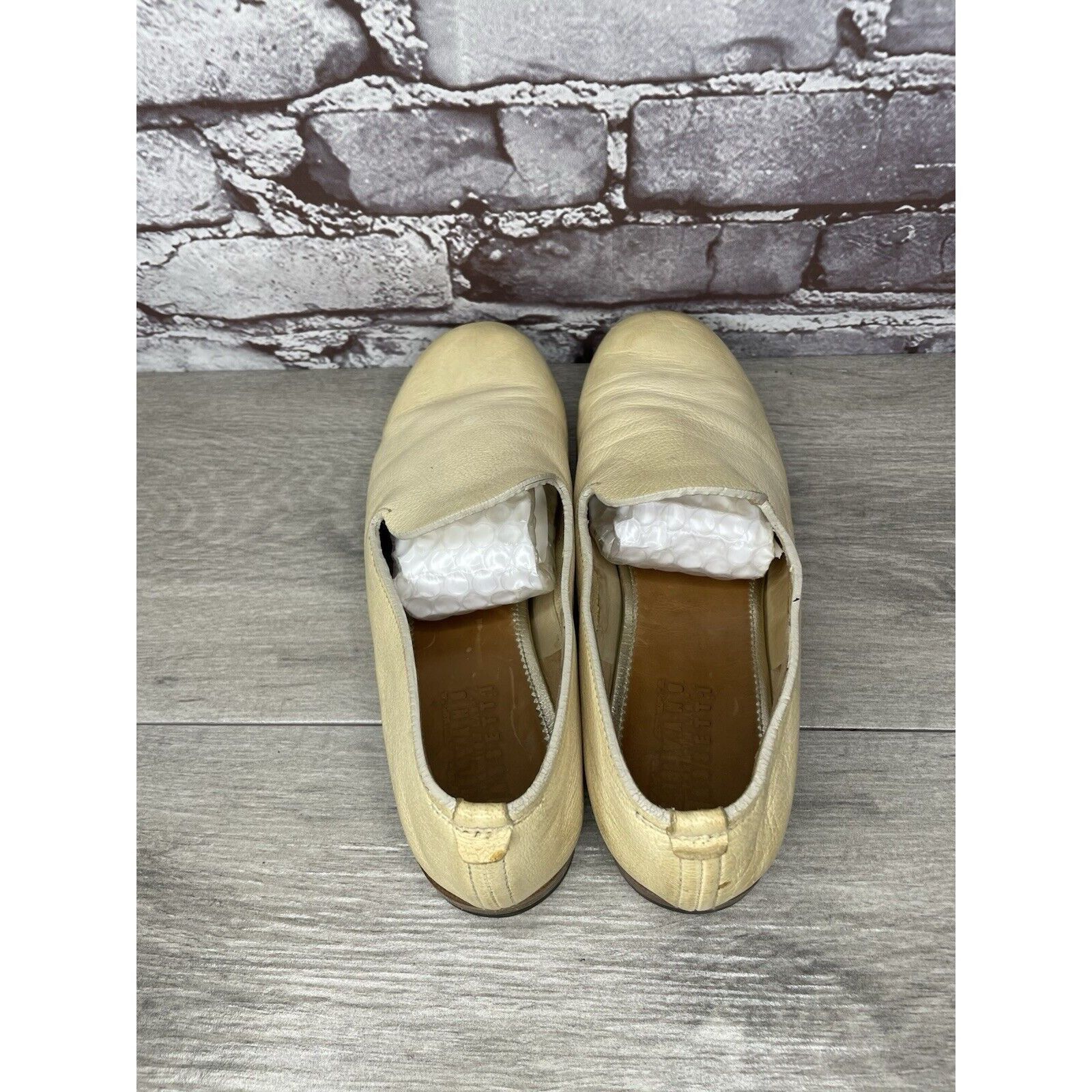 Silvano Sassetti Silvano Sassetti Beige Leather Slip On Loafers Flats Shoes W Size US 8 / IT 38 - 6 Thumbnail