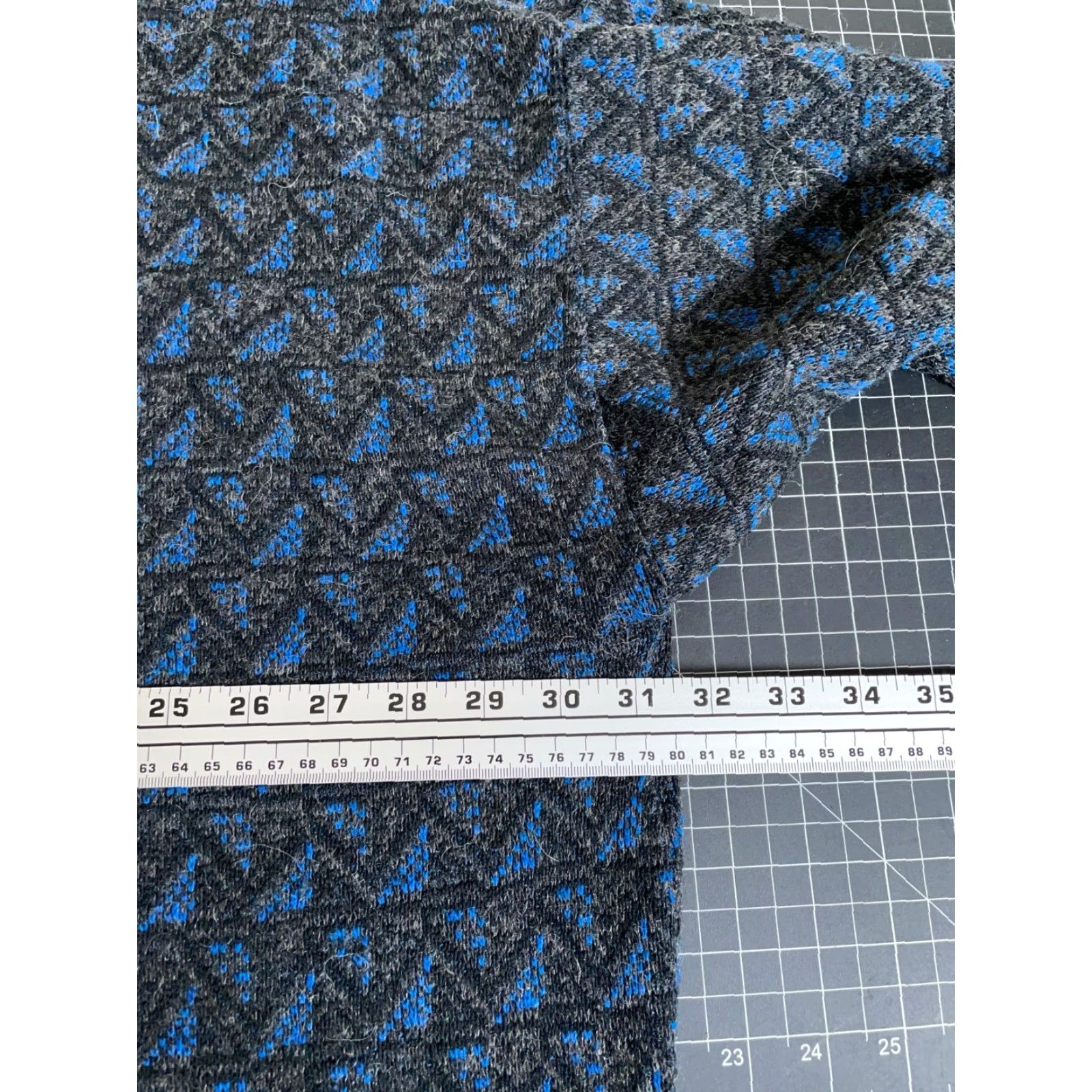 Vintage VINTAGE Linea Uomo Sweater Men Big 2X Blue Gray Geometric Wool Knit Italy Made Crew Neck Long Sleeve Pullover Casual 90s Dad Style Size US XXL / EU 58 / 5 - 5 Thumbnail