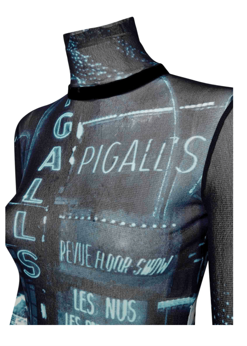 Jean Paul Gaultier BLUE PIGALLE high-neck top Size S / US 4 / IT 40 - 7 Thumbnail