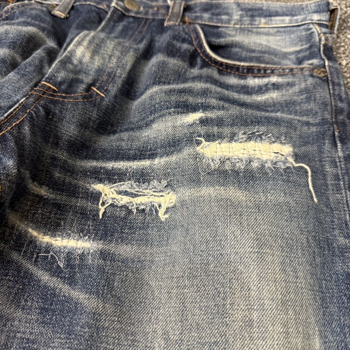 Japanese Brand Vintage 90s Japanese Distressed Denim RNA W33 Size US 33 - 5 Thumbnail