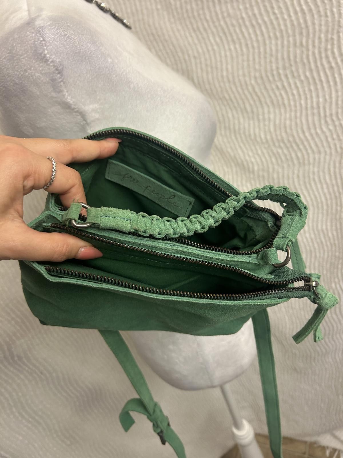 Free People Free People Green Suede Mini Purse Small Shoulder Bag Boho Size ONE SIZE - 7 Thumbnail
