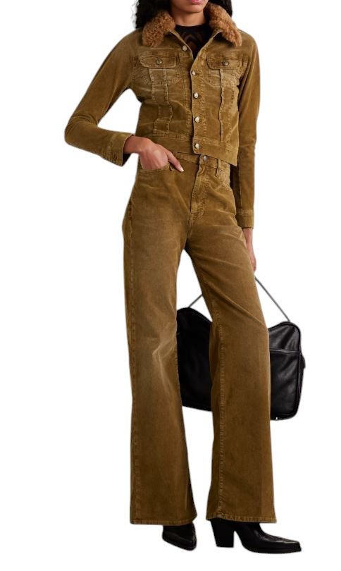 R13 CHARLOTEE 25 Golden Brown Stretch Cord Faded FW25 86539 Size 25" / US 0 / IT 36 - 2 Thumbnail