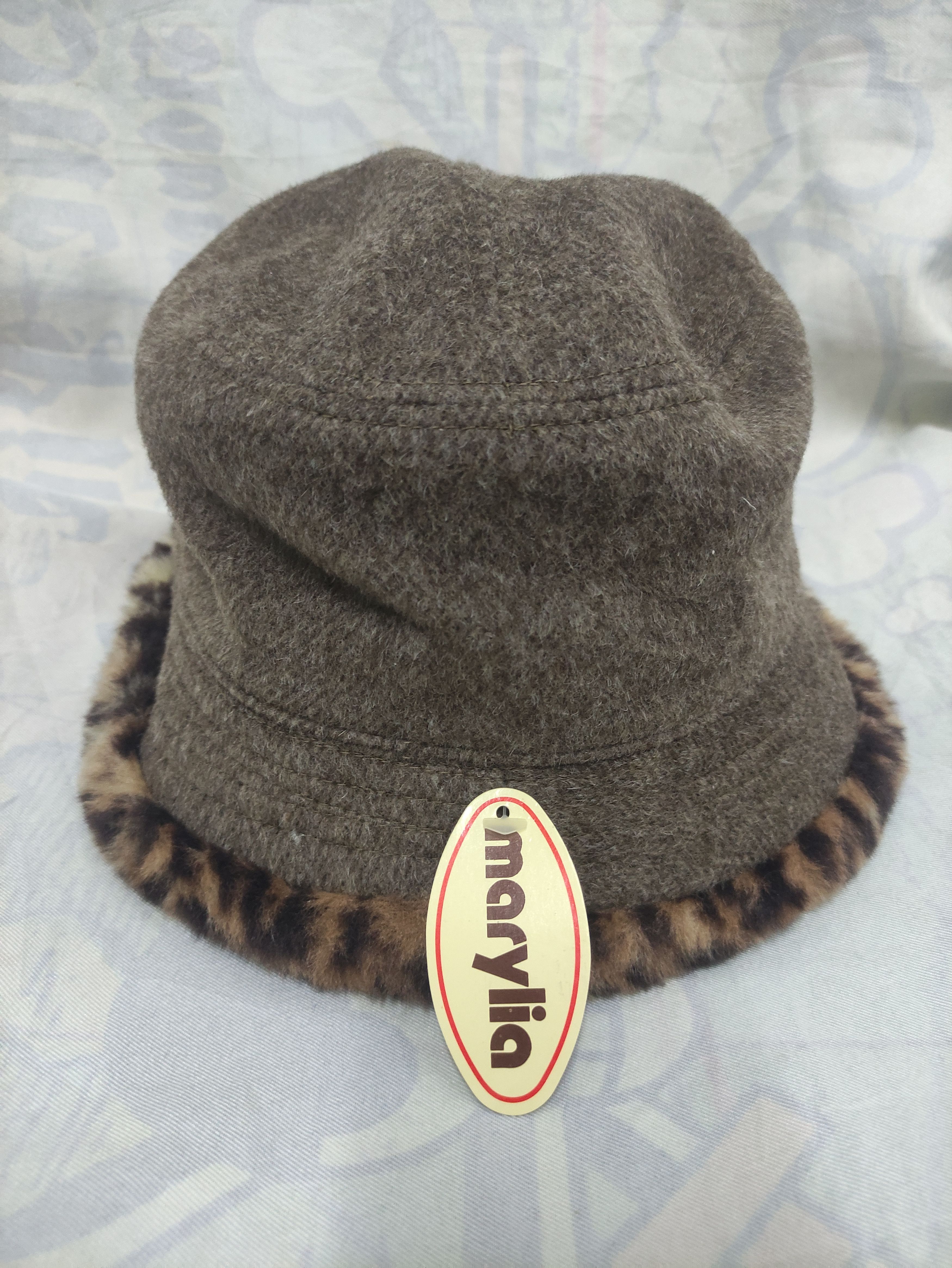 Japanese Brand MARYLIA WOOL LEOPARD BUCKET HAT Size ONE SIZE - 7 Thumbnail