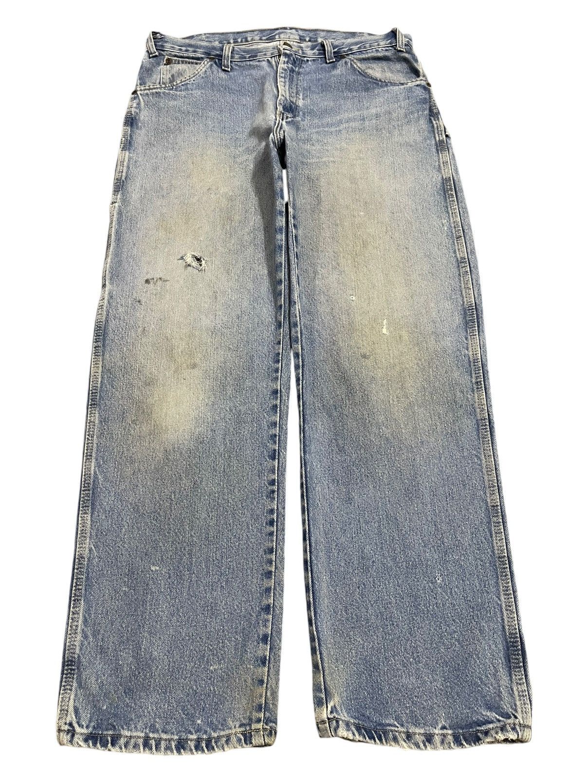 Dickies Vintage Dickies Blue Faded Wash Carpenter Loose Jeans Size US 34 / EU 50 - 1 Thumbnail