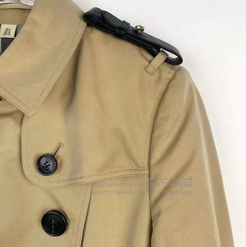 Burberry Burberry Women's Khaki Cotton Trench Coat. Size S / US 4 / IT 40 - 3 Thumbnail