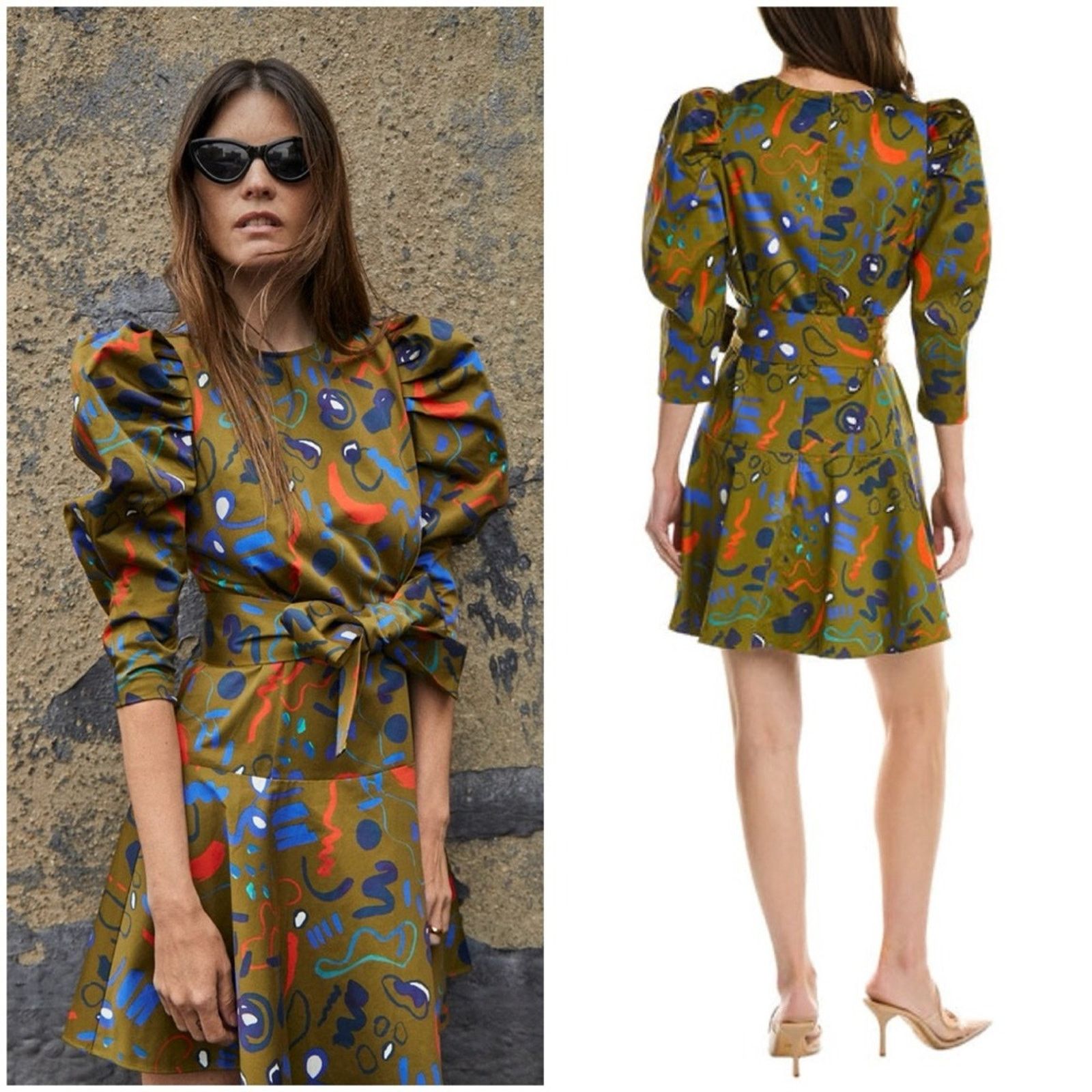 Hunter Bell Hunter Bell Madeline Dress Mini Floral Poplin Tie Waist 2 Size XS / US 0-2 / IT 36-38 - 11 Thumbnail