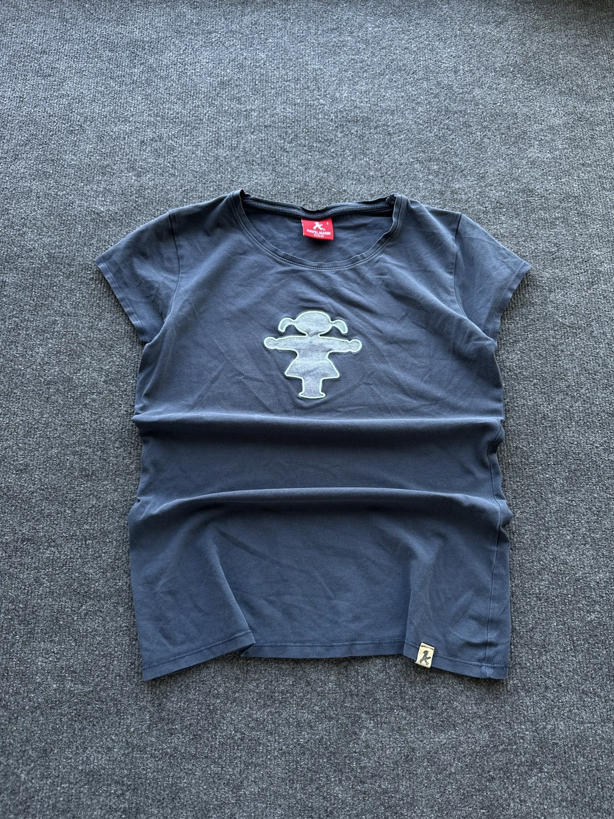 Other 🚨 AMPELMANN DARK BLUE WOMEN T-SHIRT CREW NECK CENTRAL LOGO Size S / US 4 / IT 40 - 1 Thumbnail