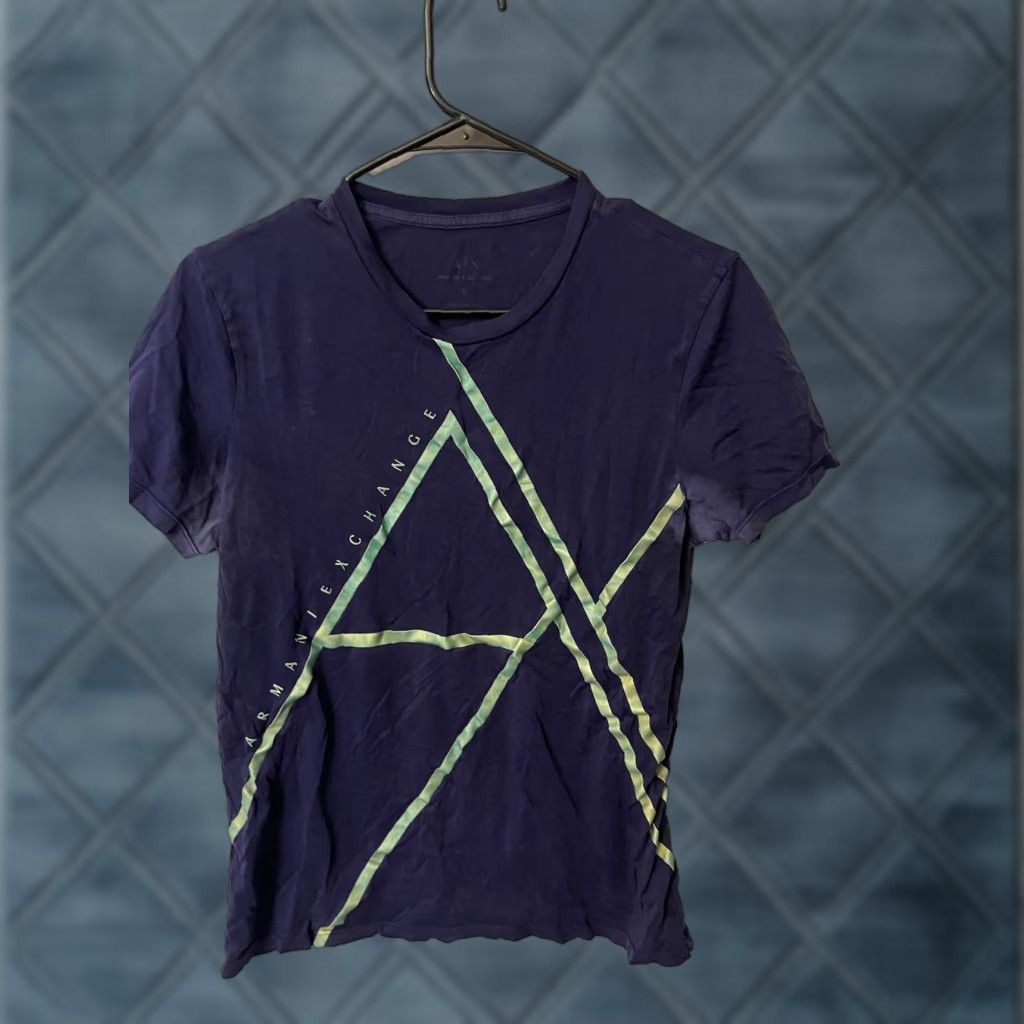 Armani Exchange ARMANI EXCHANGE T-Shirt Men’s Crew Neck Short Sleeve Blue Size S Reg Fit Logo Size US S / EU 44-46 / 1 - 1 Thumbnail