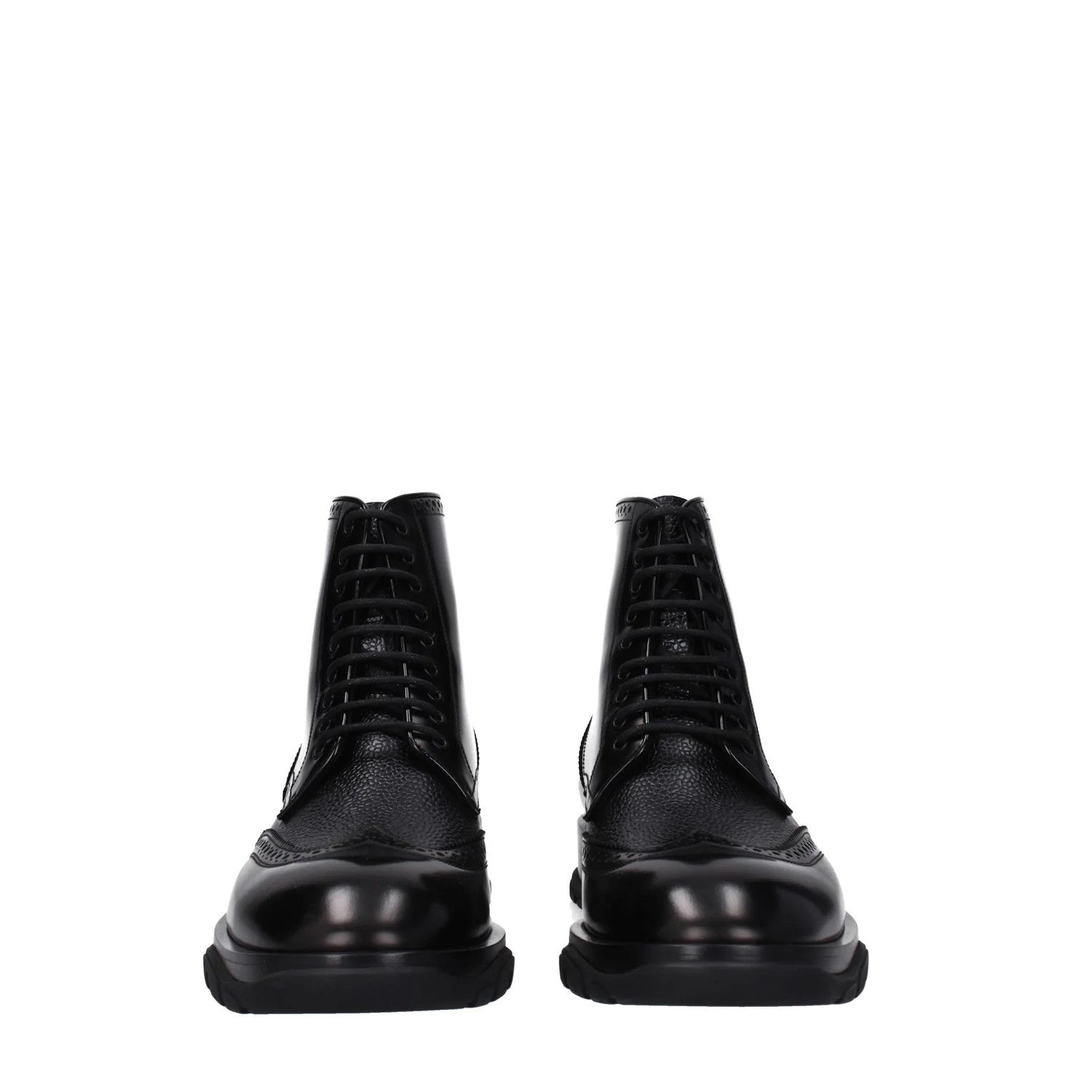 Alexander McQueen ob1o1e0225 Leather Ankle Boots in Black Size US 8.5 / EU 41-42 - 3 Thumbnail