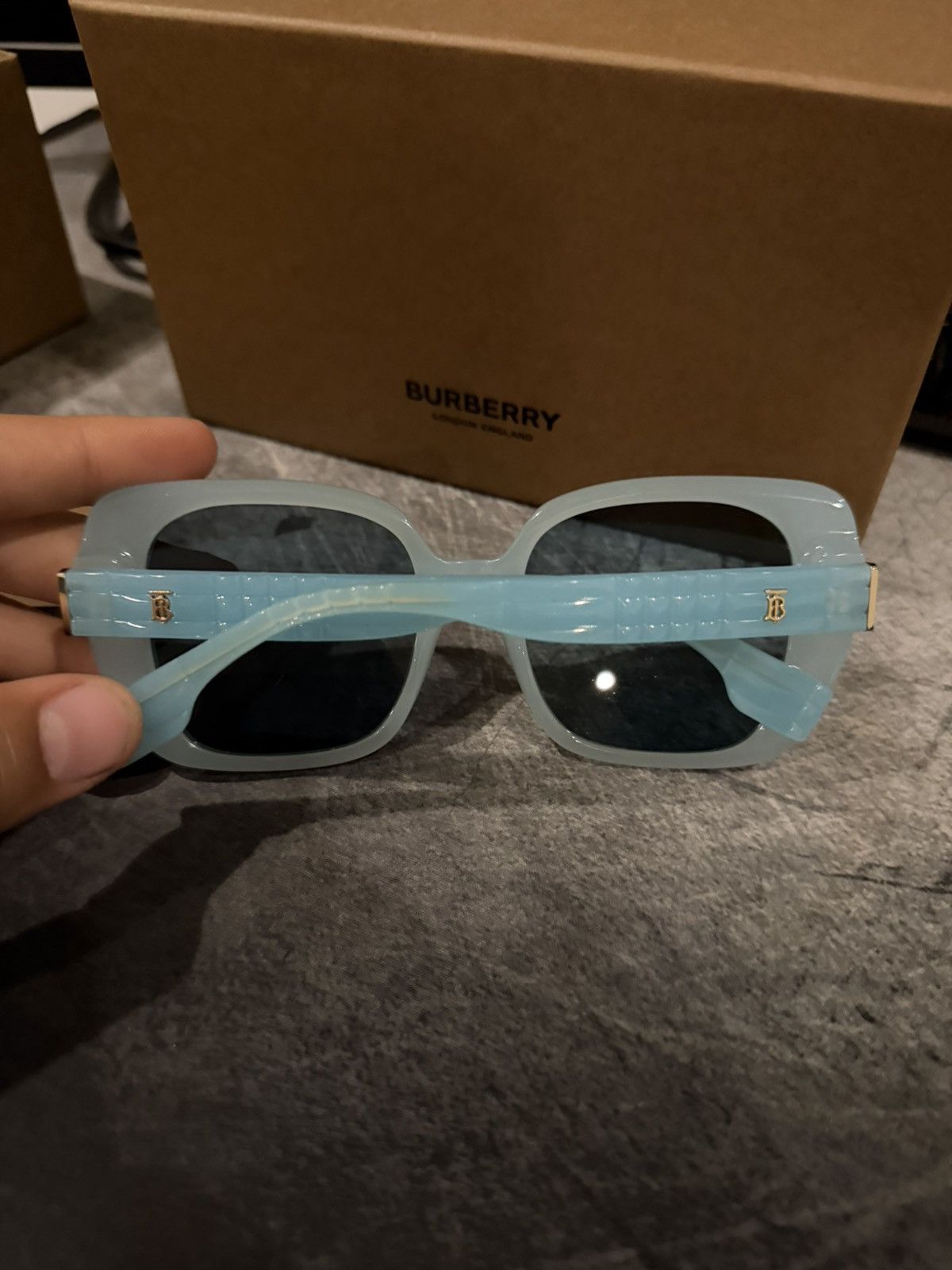 Burberry Burberry Blue Sunglasses Size ONE SIZE - 2 Thumbnail