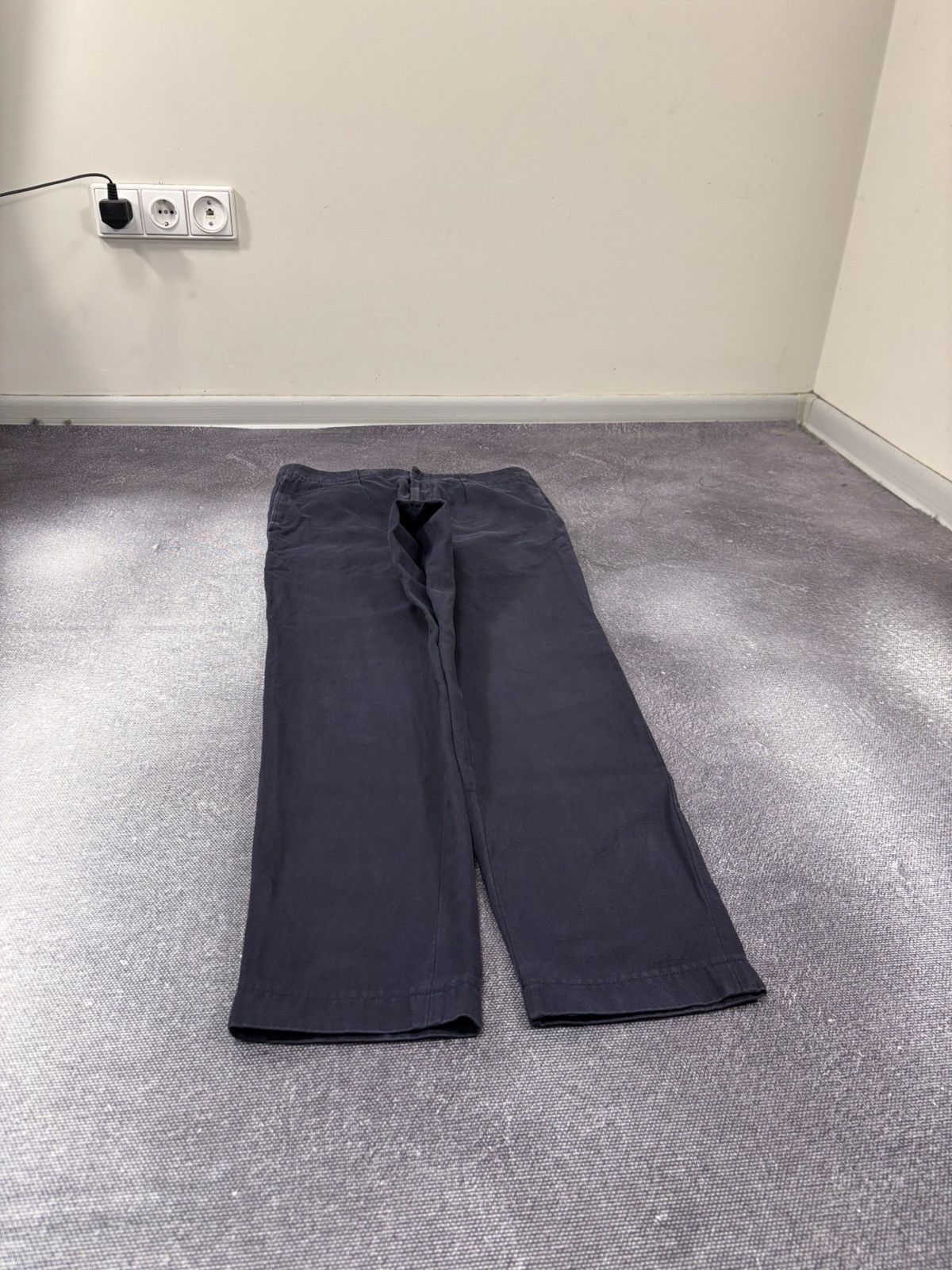 A.P.C. A.P.C. Rue Madame Paris Men’s Navy Blue Cotton Linen Pants Size US 30 / EU 46 - 3 Thumbnail