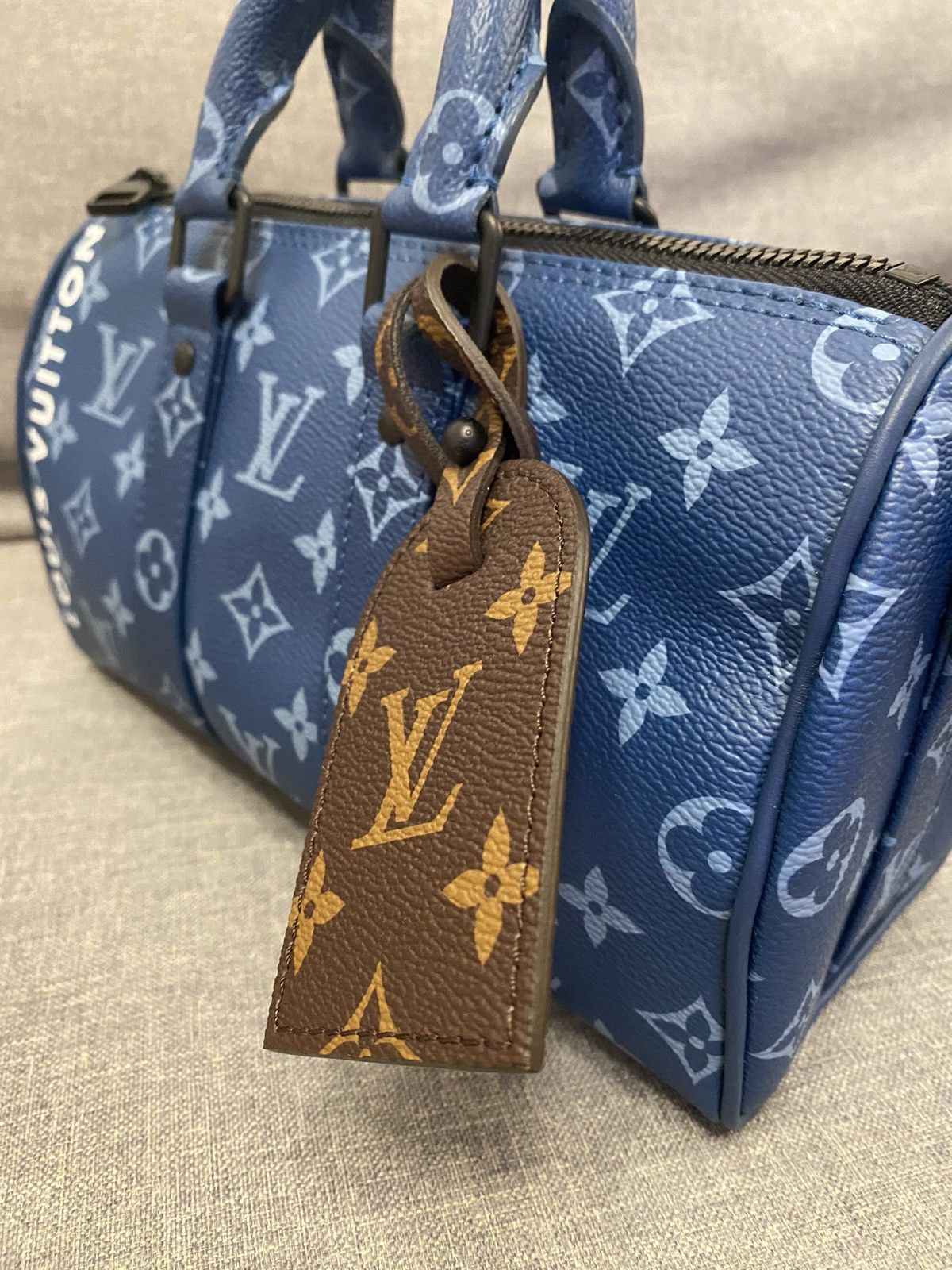 Louis Vuitton Louis Vuitton blue monogram keepall 25 bag Size ONE SIZE - 5 Thumbnail