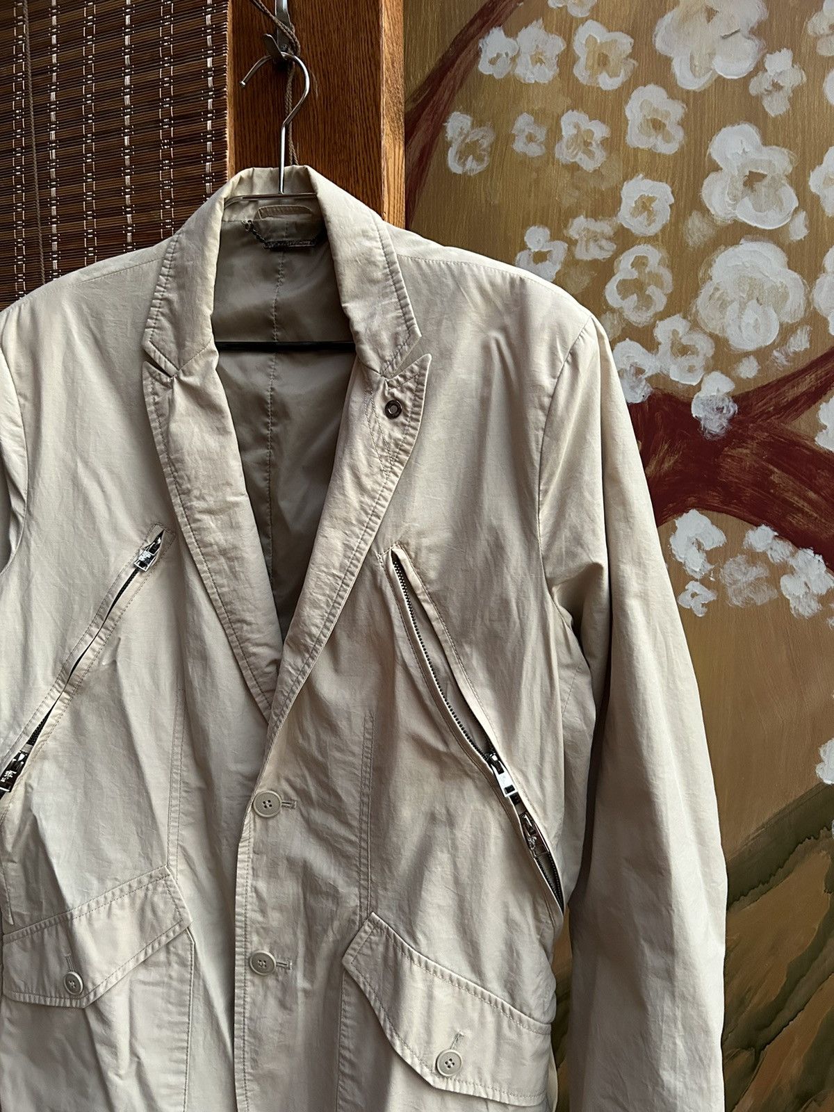 Versace × Vintage Versace Collection Beige 2 Button Sport Coat Size 50L - 3 Thumbnail