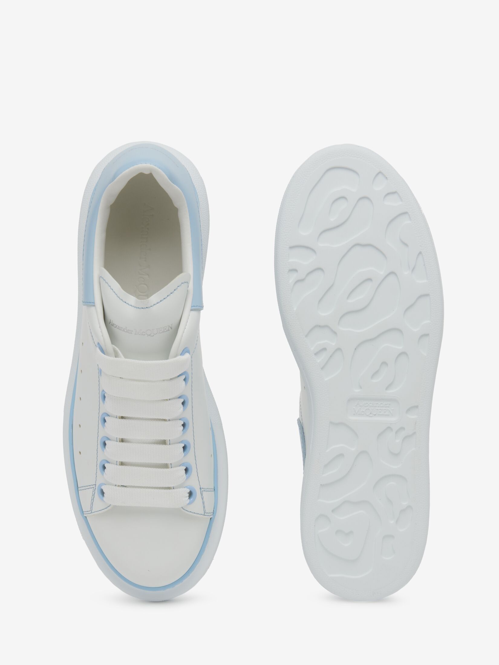 Alexander McQueen o1w1db10925 Oversized Sneaker in White/Blue Size US 5.5 / IT 35.5 - 5 Thumbnail