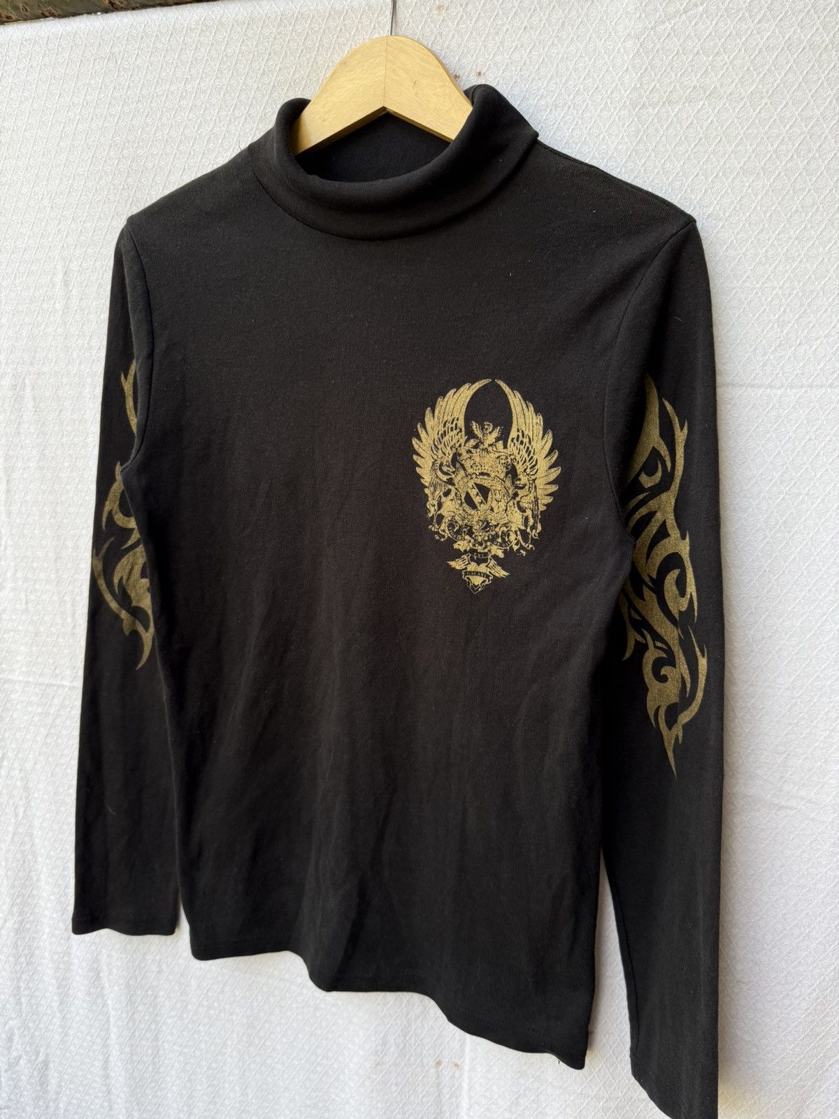 Hysteric Glamour Japanese Turtle Neck Tribal Poem Gothic Style Longsleeve Size US M / EU 48-50 / 2 - 8 Thumbnail