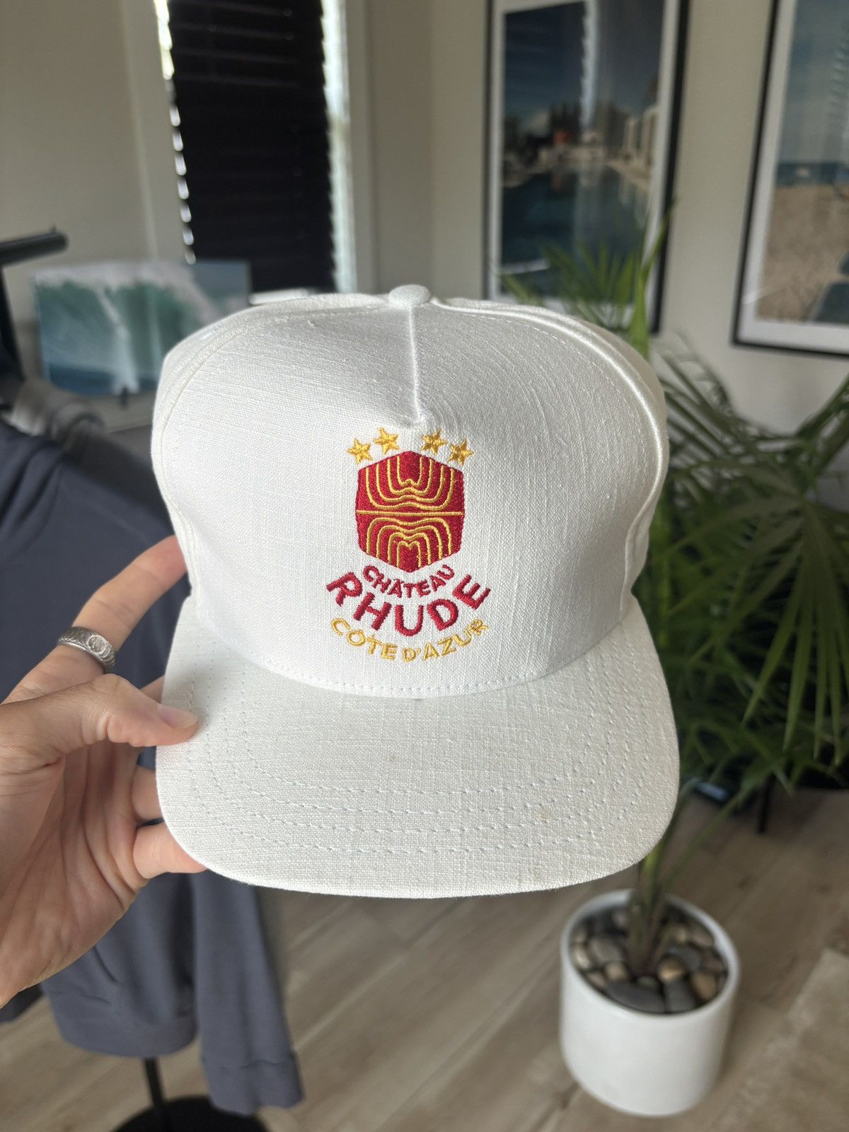 Rhude RHUDE LINEN VACATION AZUR HAT Size ONE SIZE - 3 Thumbnail
