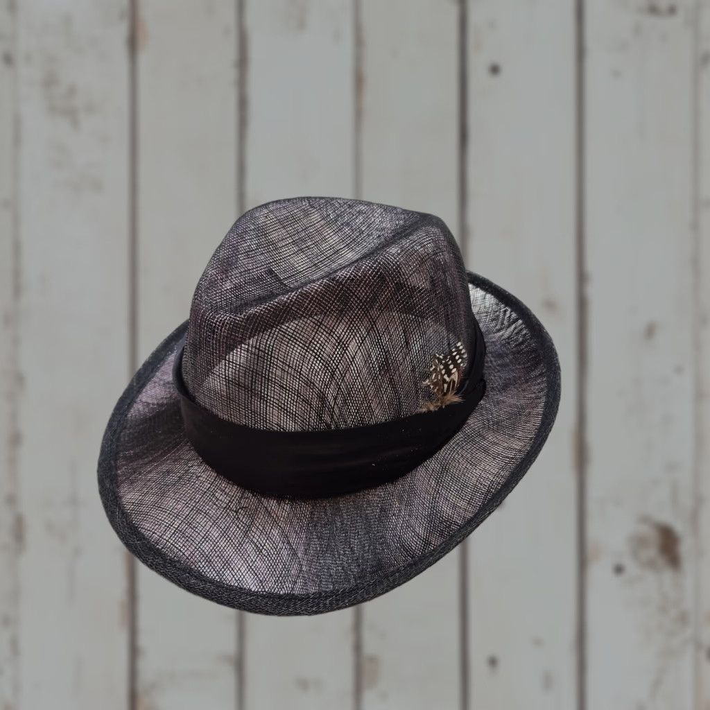 Stacy Adams Stacy Adams Fedora Hat Mens M Black Straw Lined Signature Casual Summer Size ONE SIZE - 1 Thumbnail