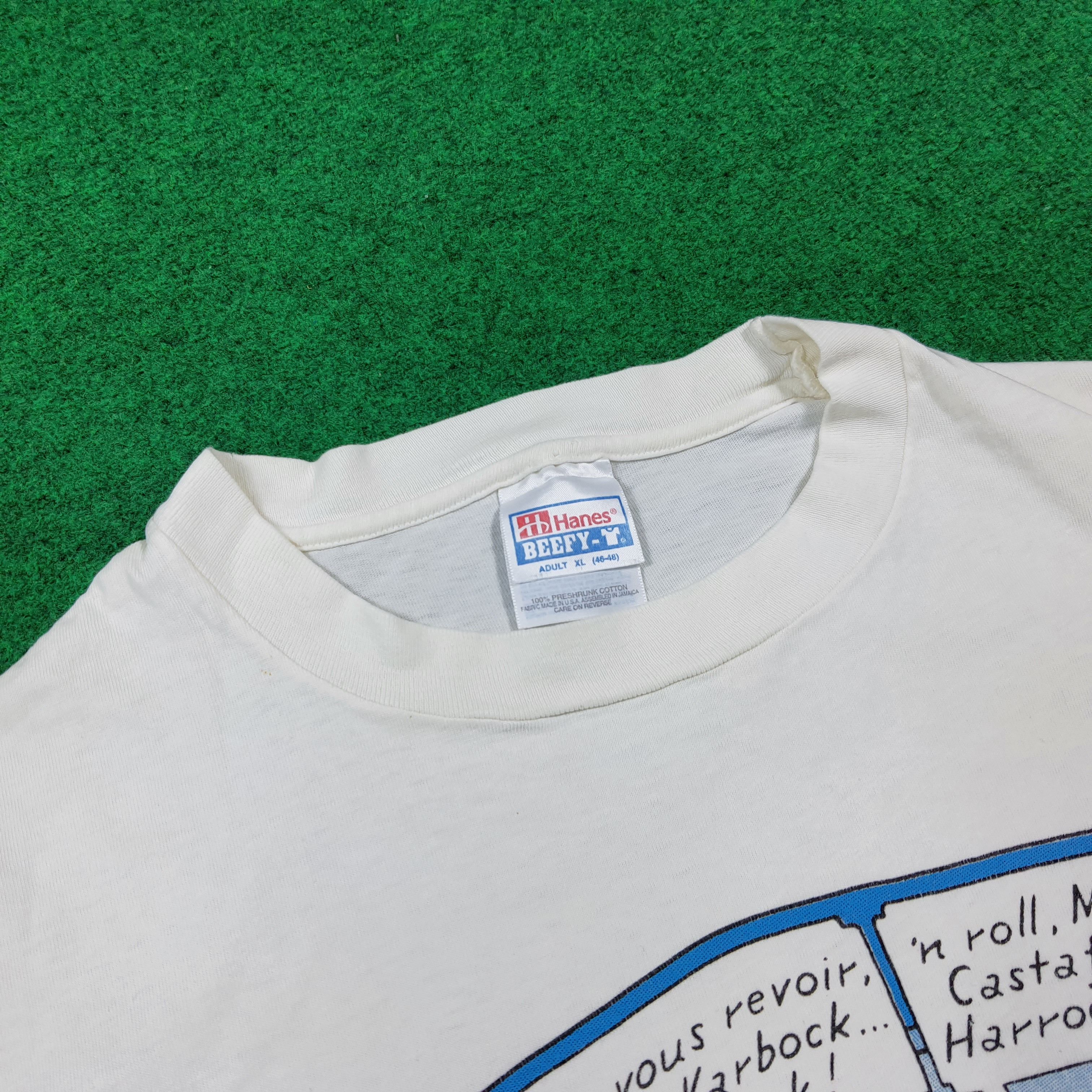 Hanes Vintage 90s Adventure of TinTin Single Stitch Tshirt C285N19 Size US XL / EU 56 / 4 - 4 Thumbnail
