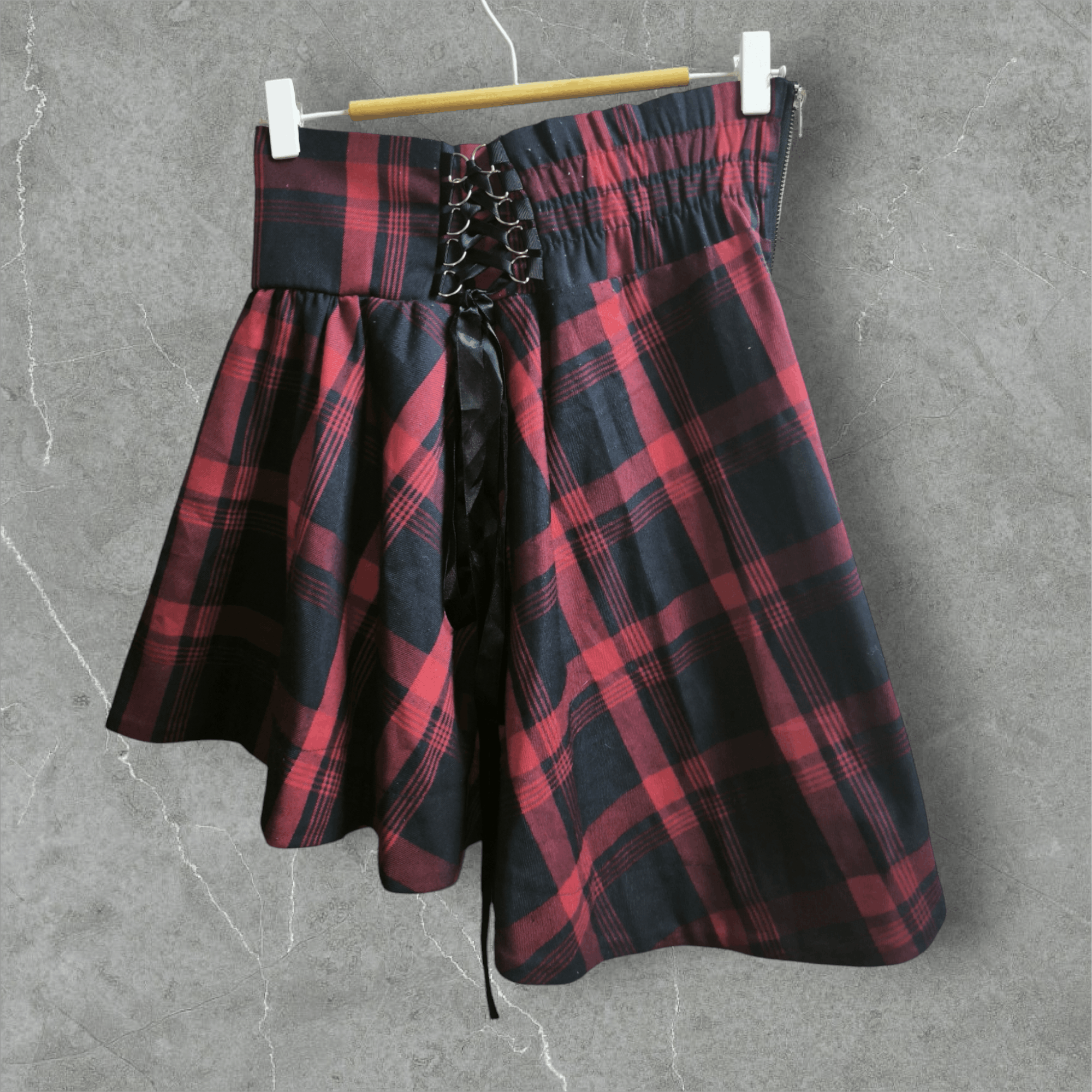 Japanese Brand × Seditionaries Red Blue Plaid Tartan Bondage By Hell Cat Punks Mini Skirt Size 30" / US 8 / IT 44 - 12 Thumbnail
