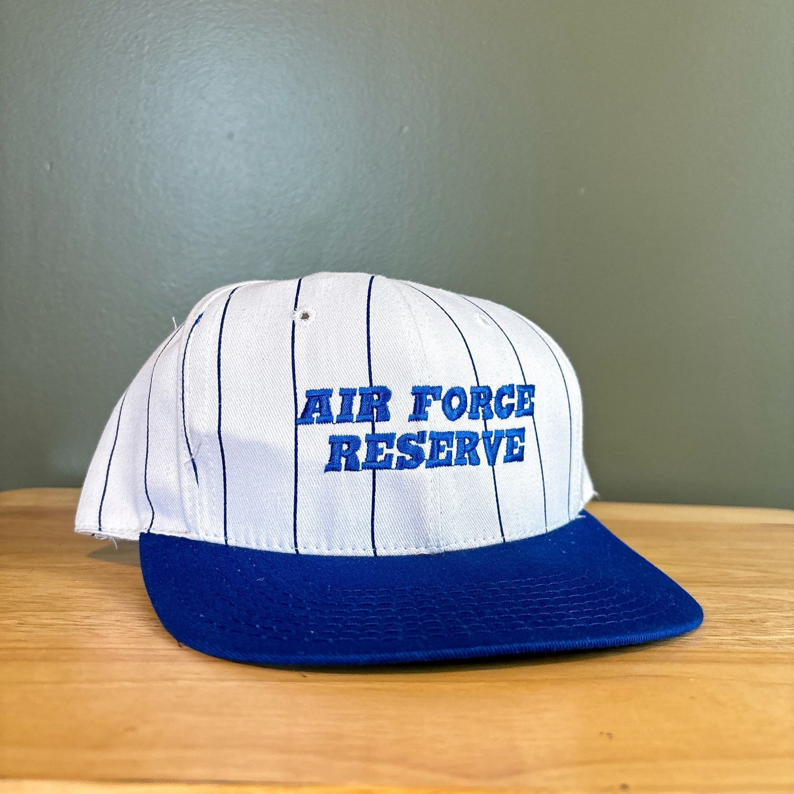 Other Vtg Air Force Reserve Blue Pinstripes Baseball Snapback Hat Size ONE SIZE - 1 Thumbnail