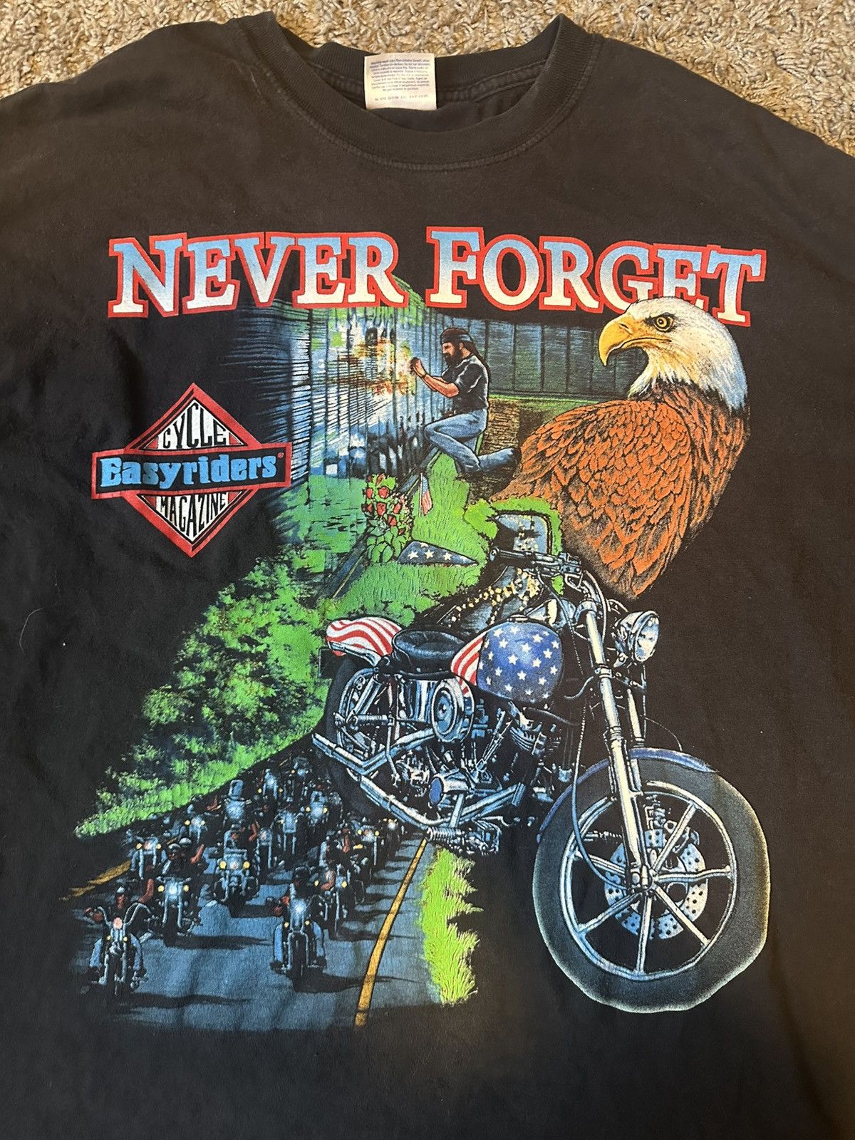 Vintage Never Forget Easyriders 2004 Motorcycle Harley Vintage Size US XXL / EU 58 / 5 - 2 Thumbnail
