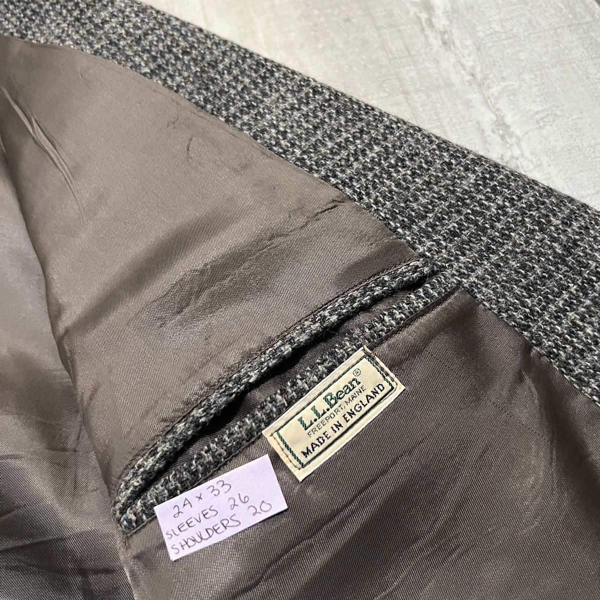 Harris Tweed × L.L. Bean × Vintage VTG LL Bean Harris Tweed Blazer Grey Wool England Size 48R - 6 Thumbnail