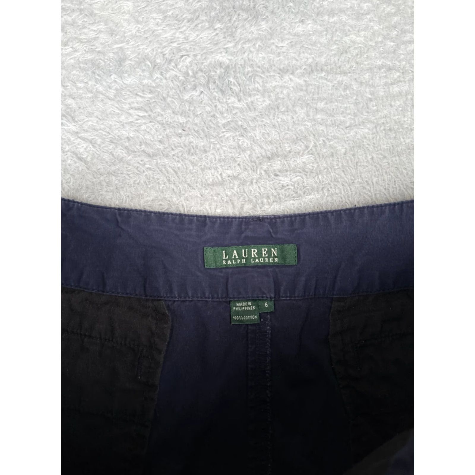 Ralph Lauren VINTAGE Lauren Ralph Lauren Shorts Women 12 Blue Chino Cotton-Blend 32x12 Regular Inseam 12 in Size 28" / US 6 / IT 42 - 6 Thumbnail