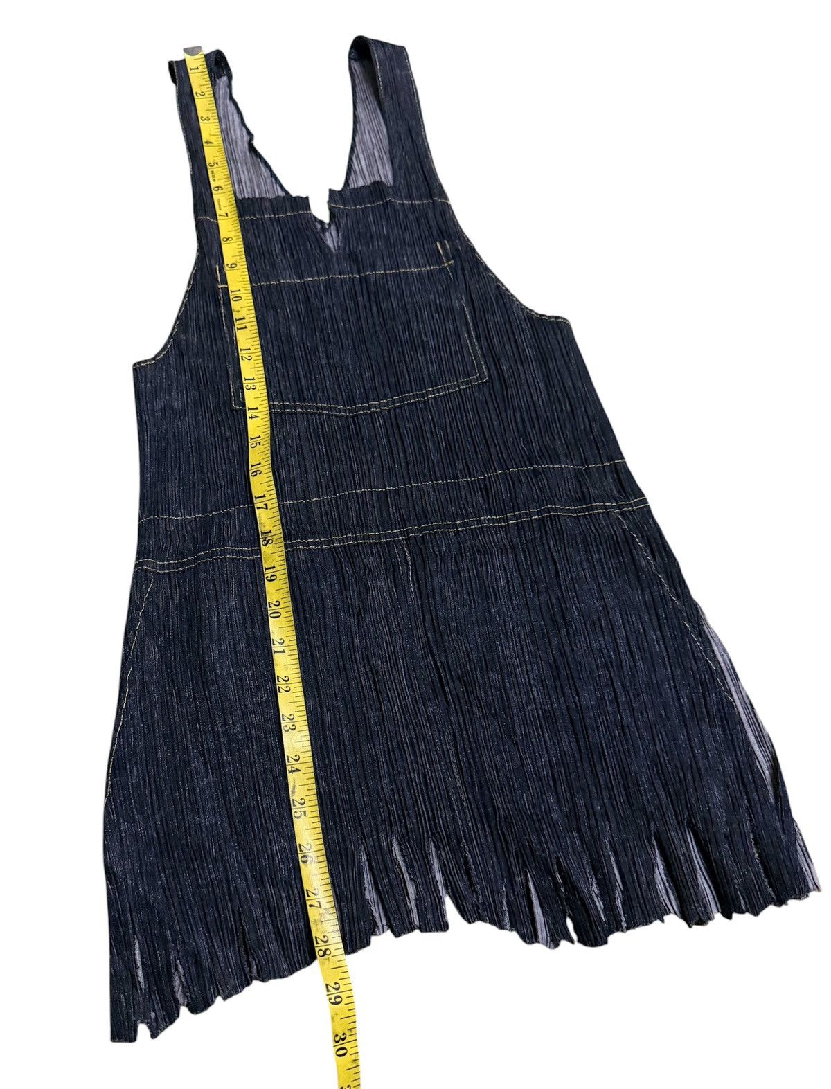 Pleats Please Issey Miyake PLEATS PLEASE Issey Miyake Denim Pattern Mini dress Size S / US 4 / IT 40 - 4 Thumbnail