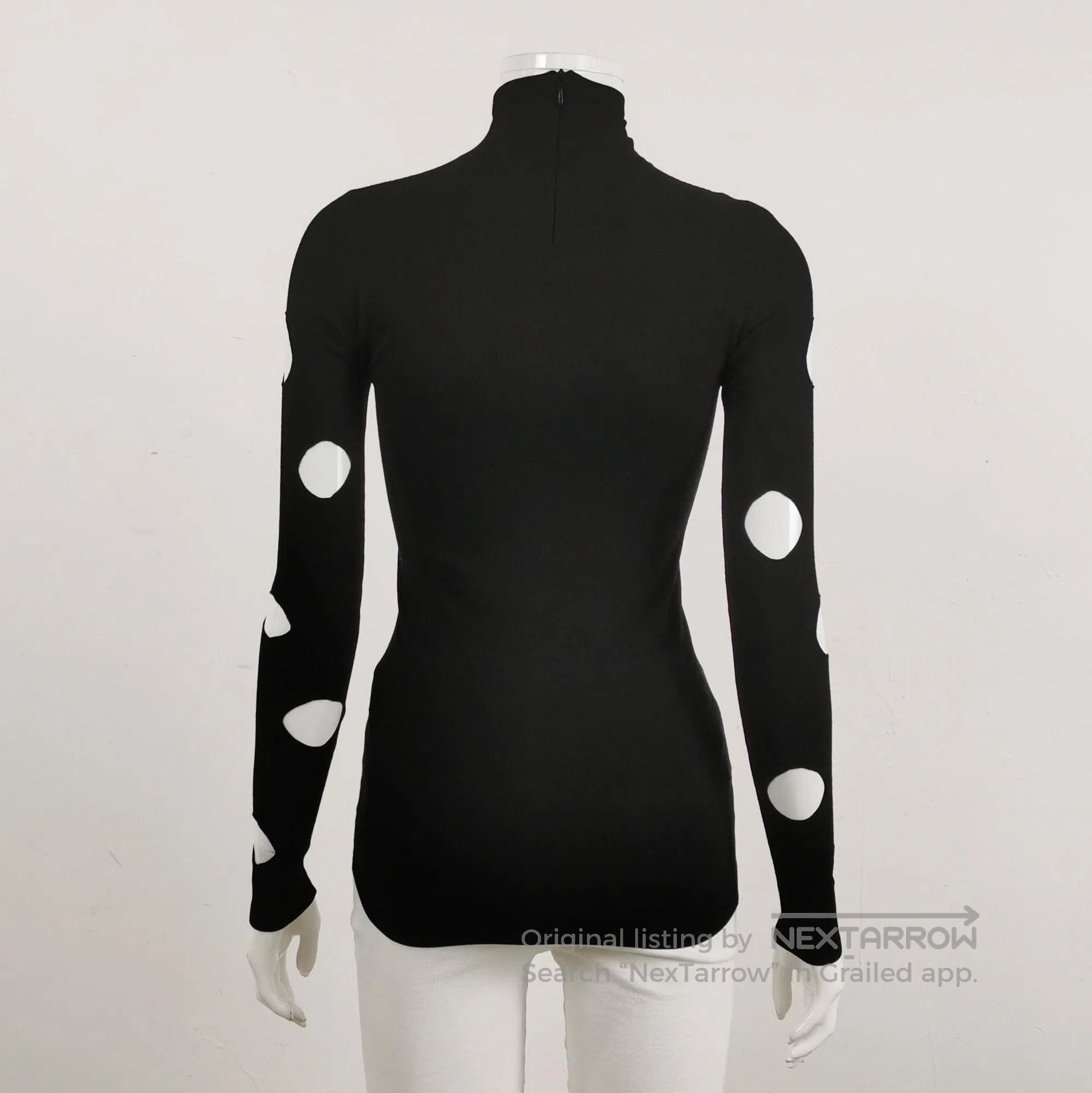 Prada Prada Black Turtleneck Sweater with Cut. Size XS / US 0-2 / IT 36-38 - 2 Thumbnail