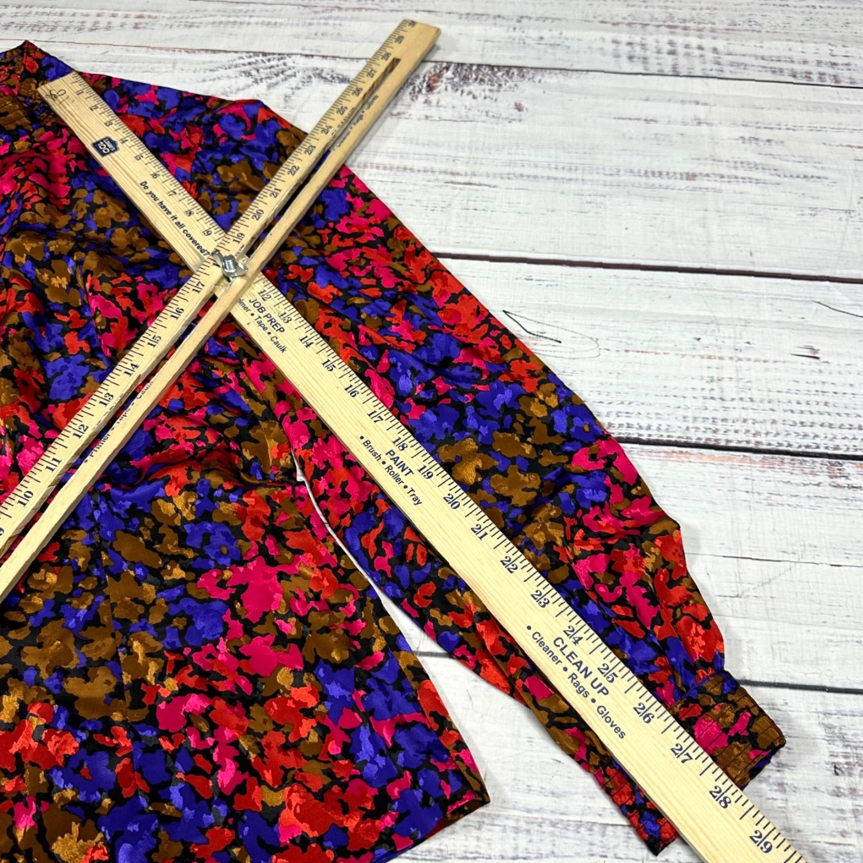 Vintage Vtg Lilli Ann Collection Womens Silk Blouse Long Sleeve Sz L Purple Pink Print Shirt Female Size L / US 10 / IT 46 - 3 Thumbnail
