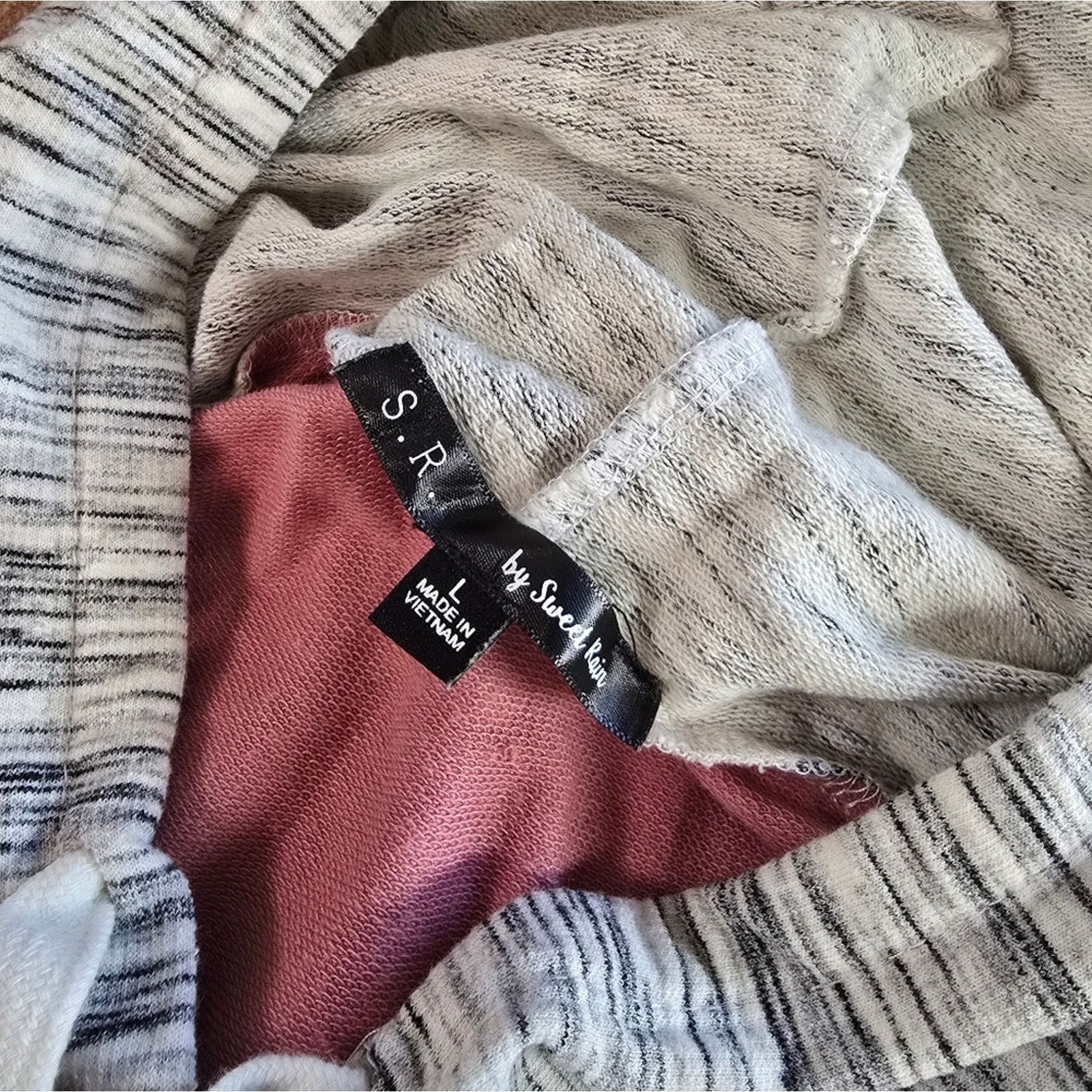 Other Pink Heathered | SWEET RAIN | Colorblock Hoodie Size L / US 10 / IT 46 - 3 Thumbnail