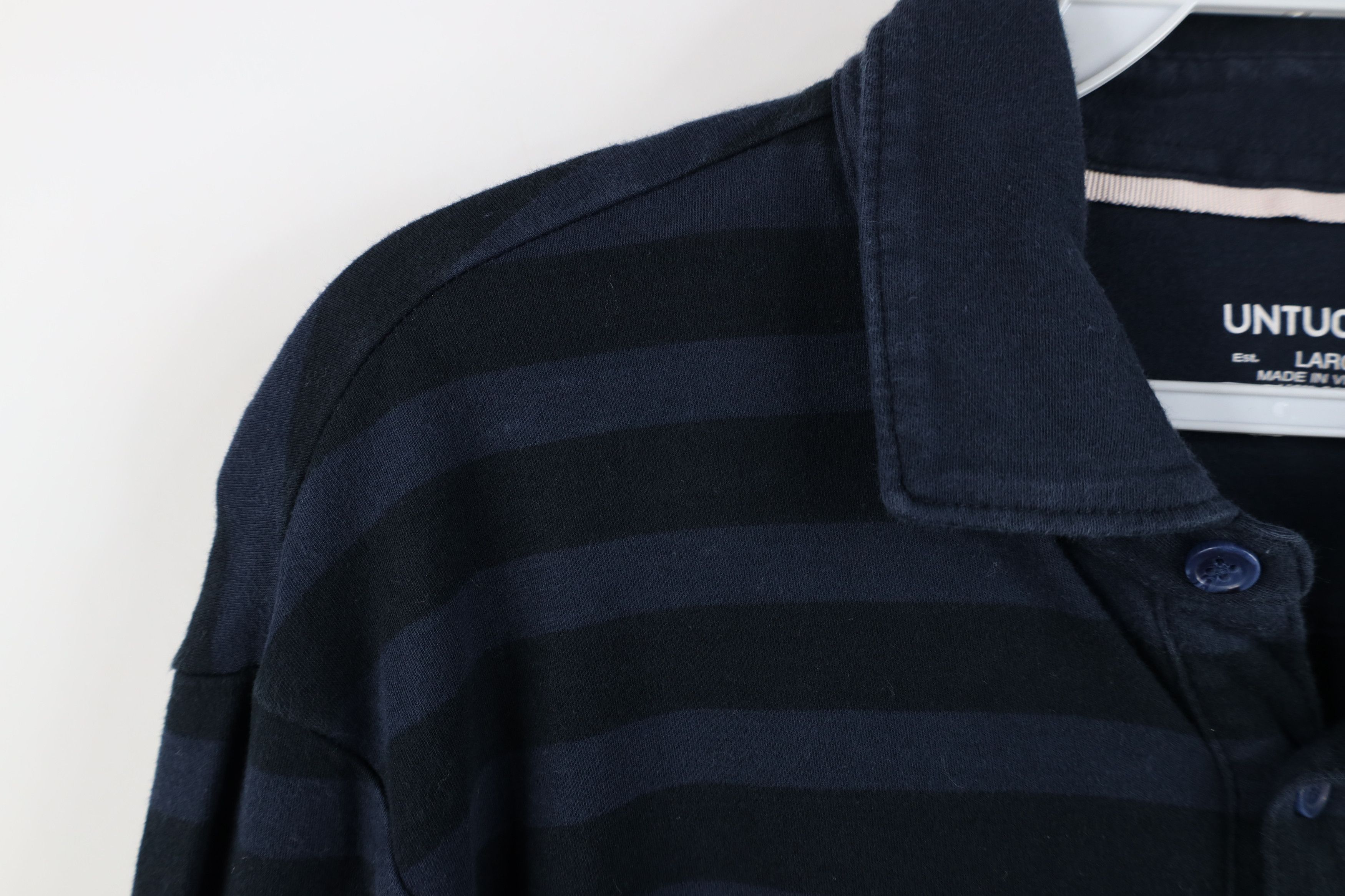 UNTUCKit Untuckit Color Block Long Sleeve Rugby Polo Shirt Blue Size US L / EU 52-54 / 3 - 7 Thumbnail