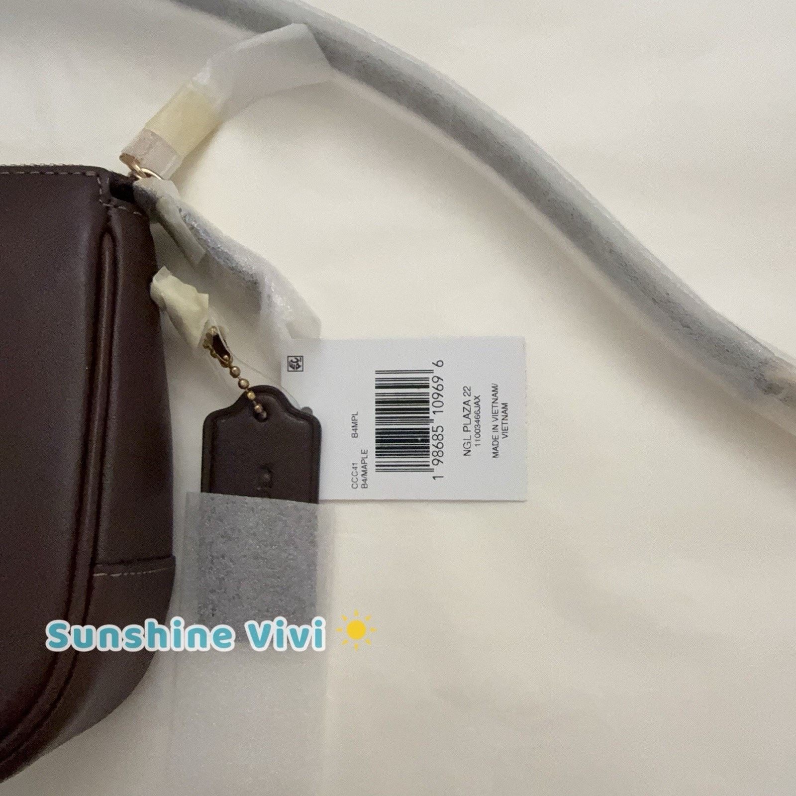 Coach NWT Coach Plaza Bag Natural grain Leather CCC41 Brass Maple Size ONE SIZE - 4 Thumbnail