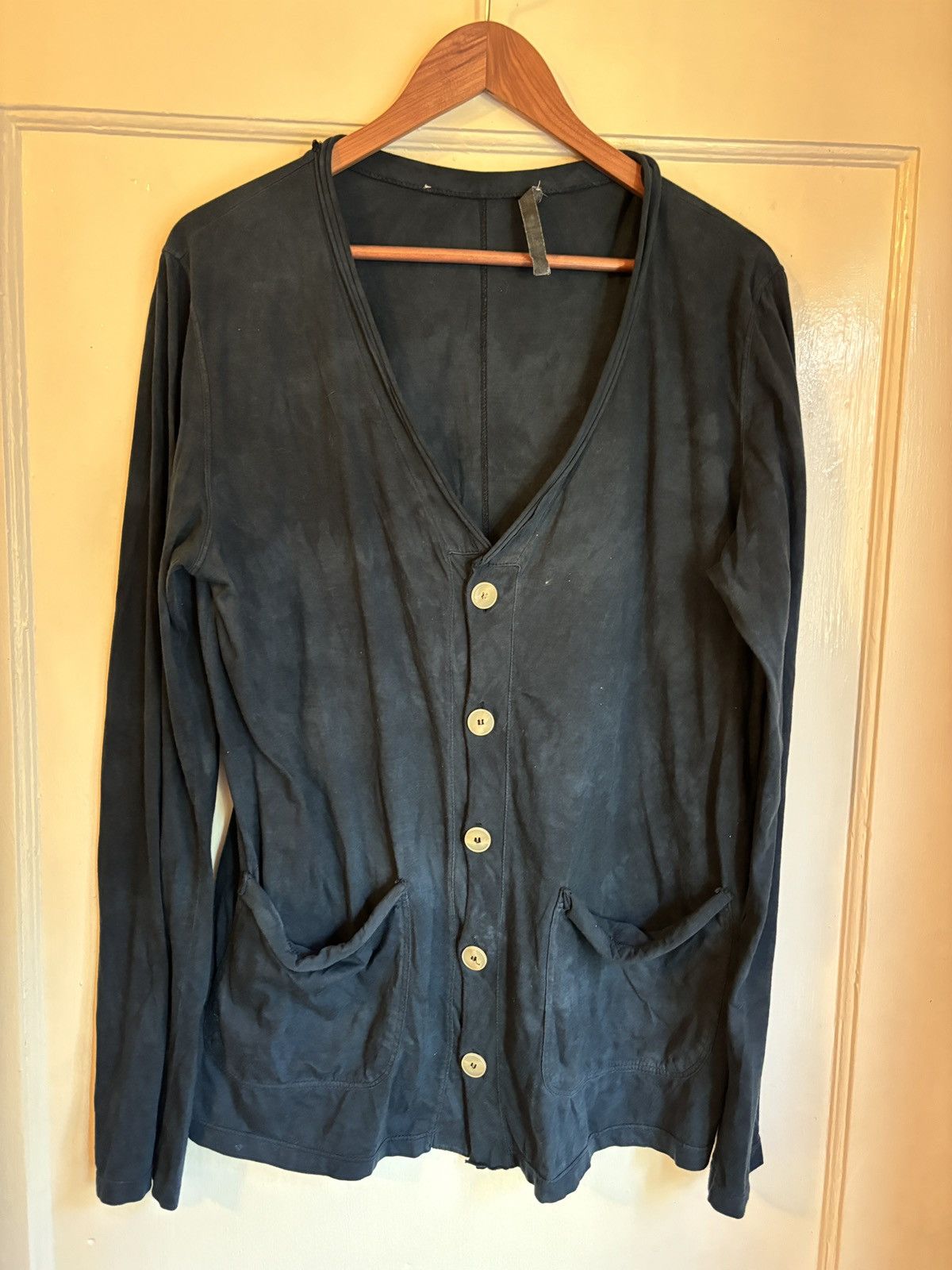 Nicolo Ceschi Berrini × Poeme Bohemien Raw edge jersey cardigan 
