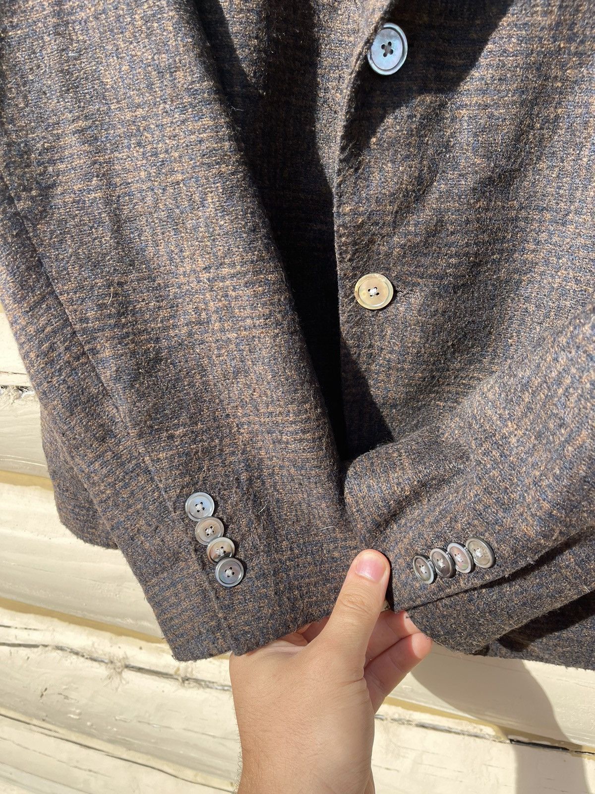 Hugo Boss 2022 Boss jersey jacket brown blazer wool Size 42R - 10 Thumbnail
