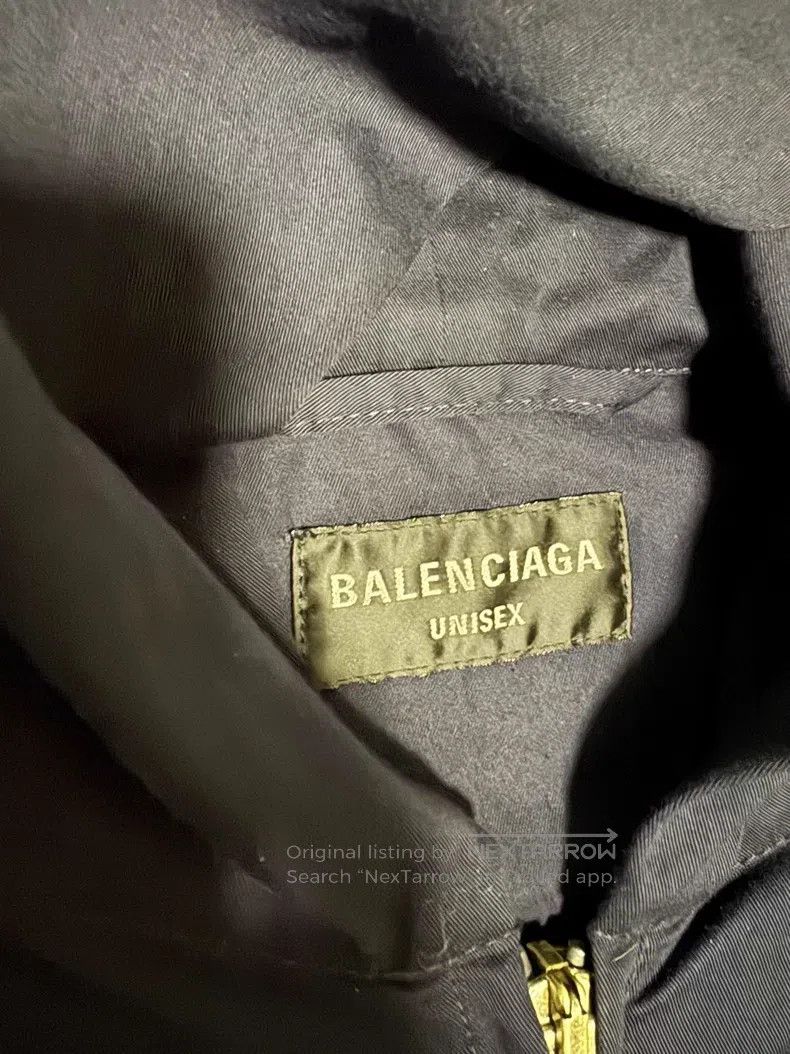 Balenciaga Balenciaga Solid Color Hooded Zip-Up Straight Sleeve Jacke Size US XS / EU 42 / 0 - 3 Thumbnail
