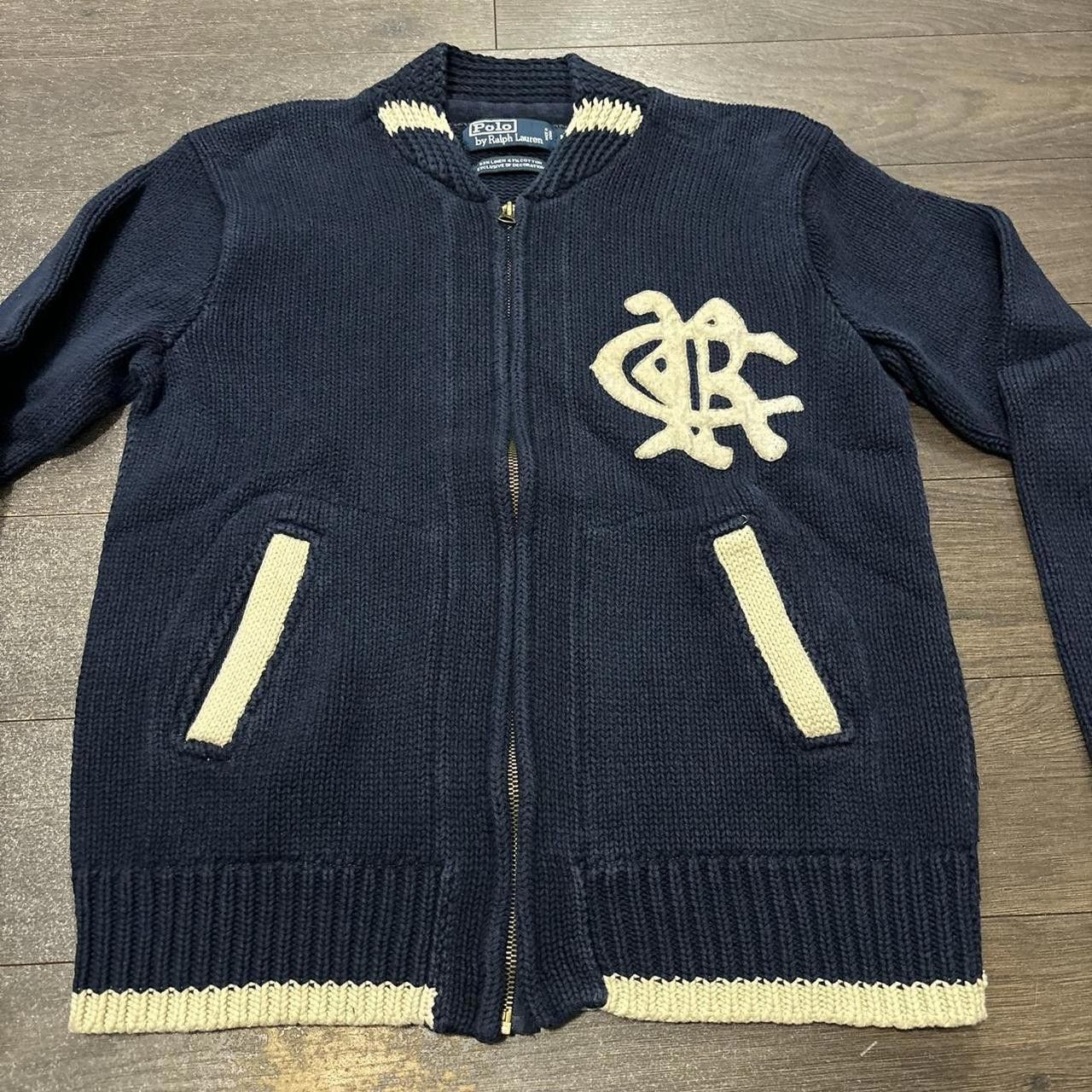 トップス 90s polo by ralph lauren zip up cardigan Vintage Polo Ralph Lauren zip up cardigan sweatshirt 90s M